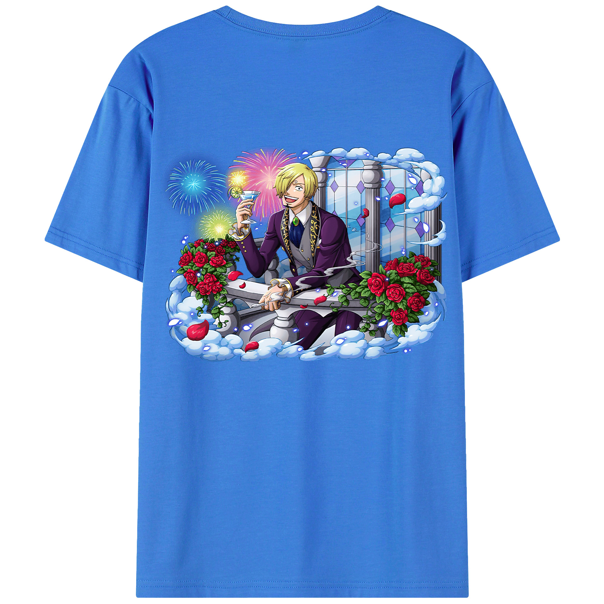 ワンピース サンジ ONE PIECE Sanji 綿100％半袖Tシャツ（背面プリント）