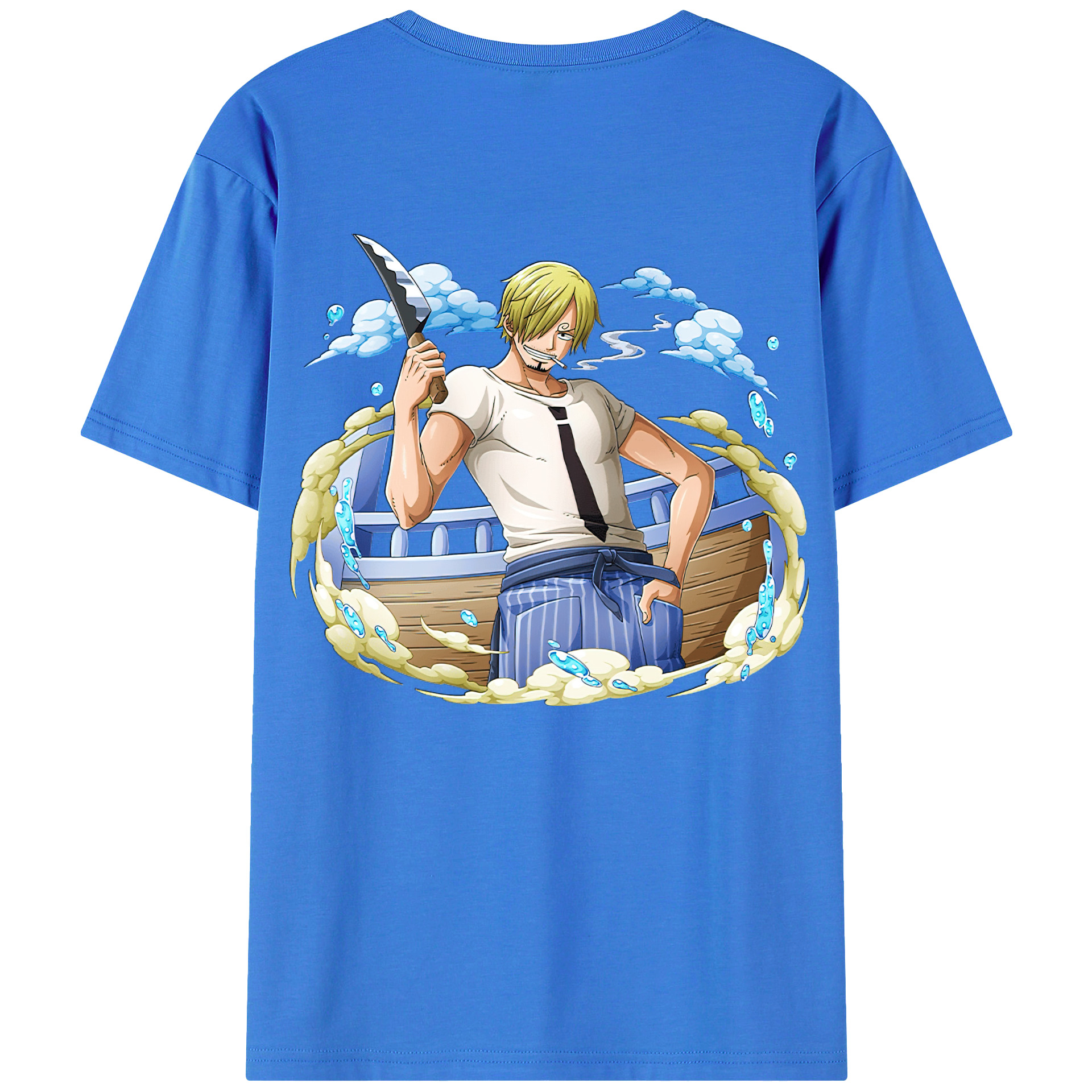 ワンピース サンジ ONE PIECE Sanji 綿100％半袖Tシャツ（背面プリント）