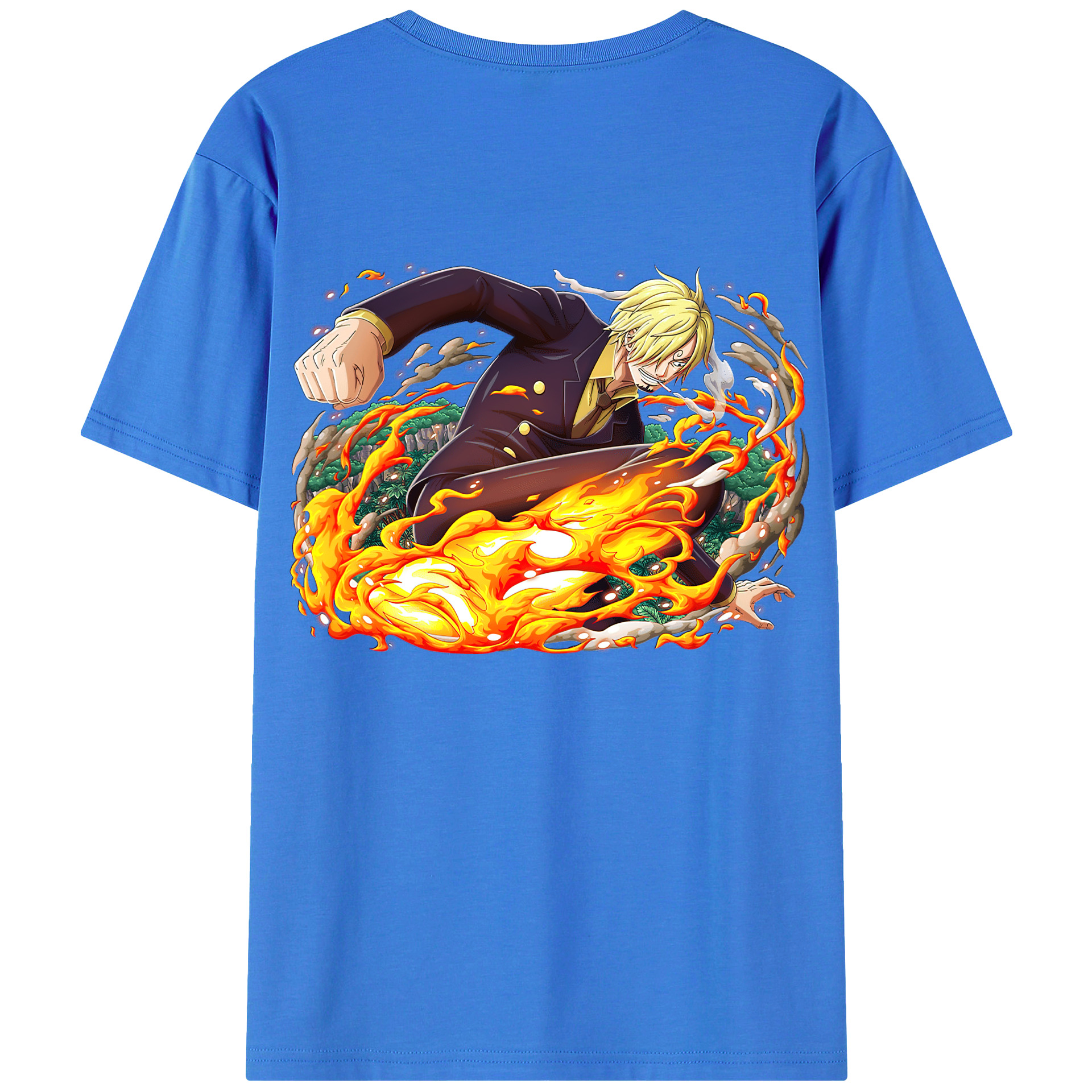 ワンピース サンジ ONE PIECE Sanji 綿100％半袖Tシャツ（背面プリント）