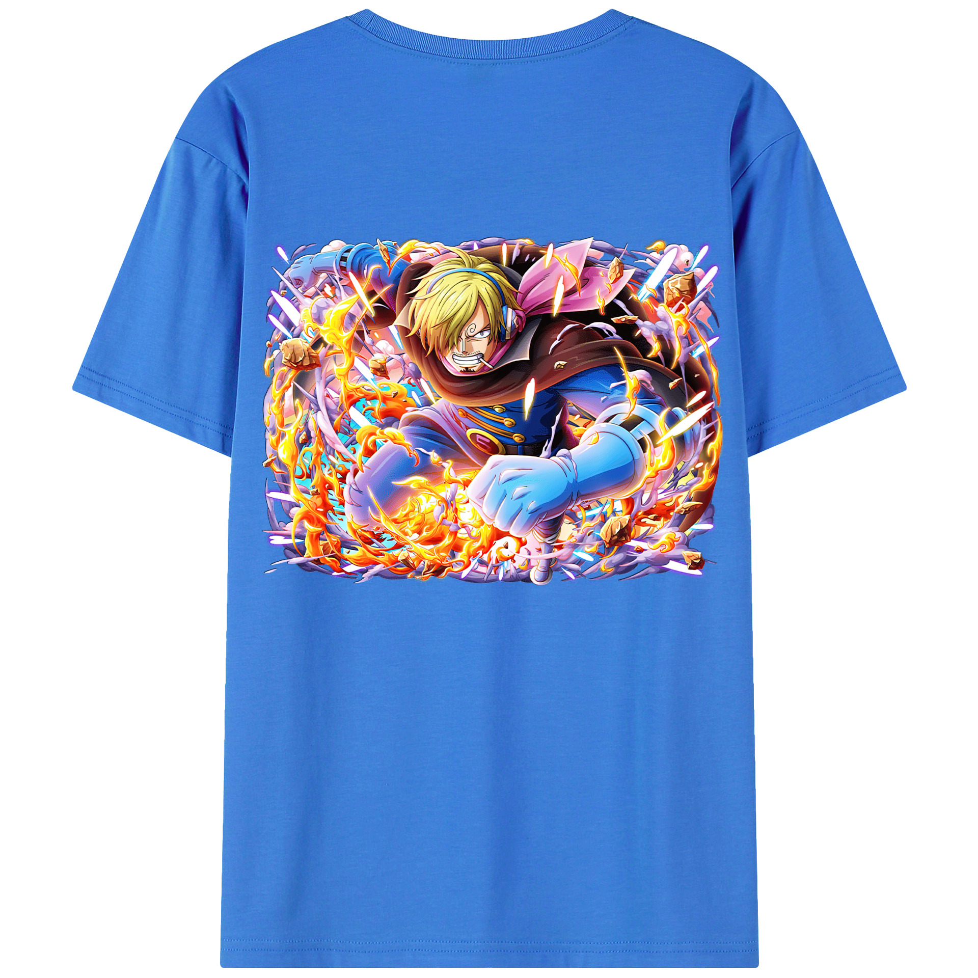 ワンピース サンジ ONE PIECE Sanji 綿100％半袖Tシャツ（背面プリント）