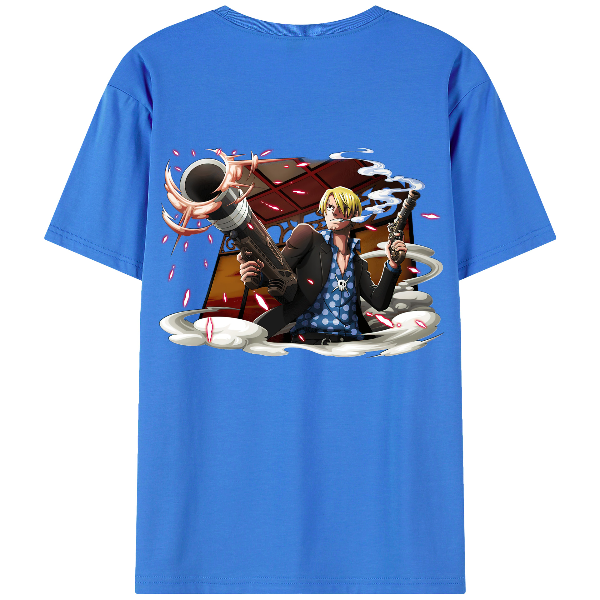 ワンピース サンジ ONE PIECE Sanji 綿100％半袖Tシャツ（背面プリント）