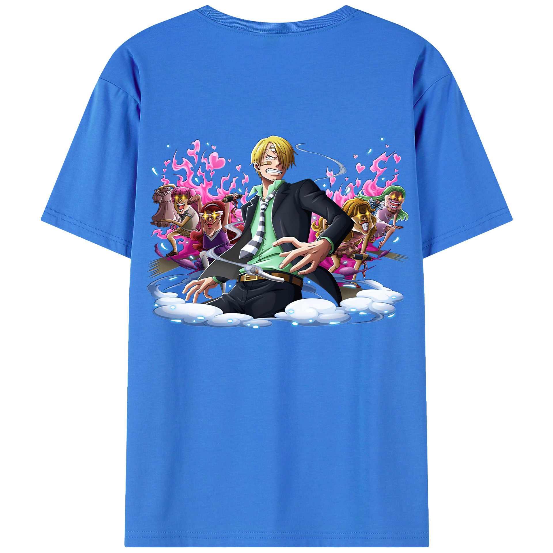 ワンピース サンジ ONE PIECE Sanji 綿100％半袖Tシャツ（背面プリント）
