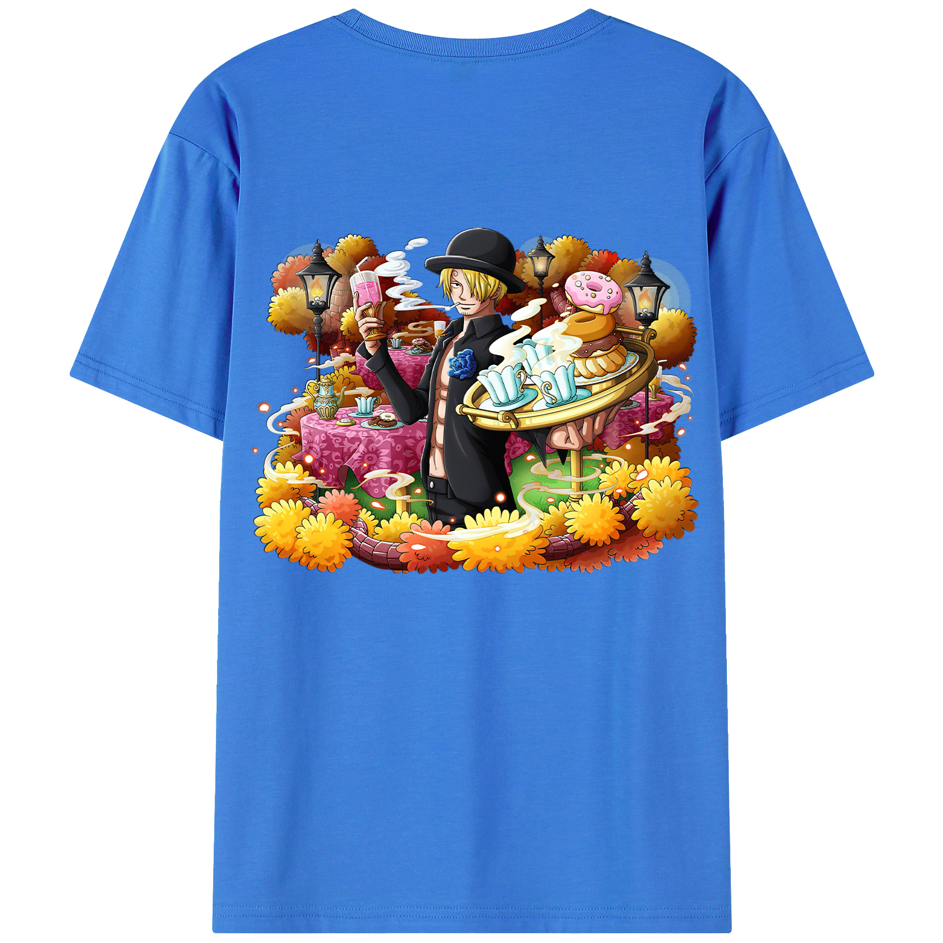 ワンピース サンジ ONE PIECE Sanji 綿100％半袖Tシャツ（背面プリント）