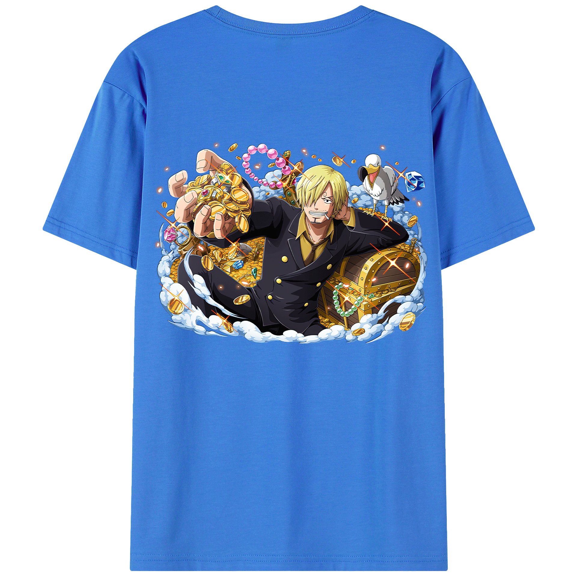 ワンピース サンジ ONE PIECE Sanji 綿100％半袖Tシャツ（背面プリント）