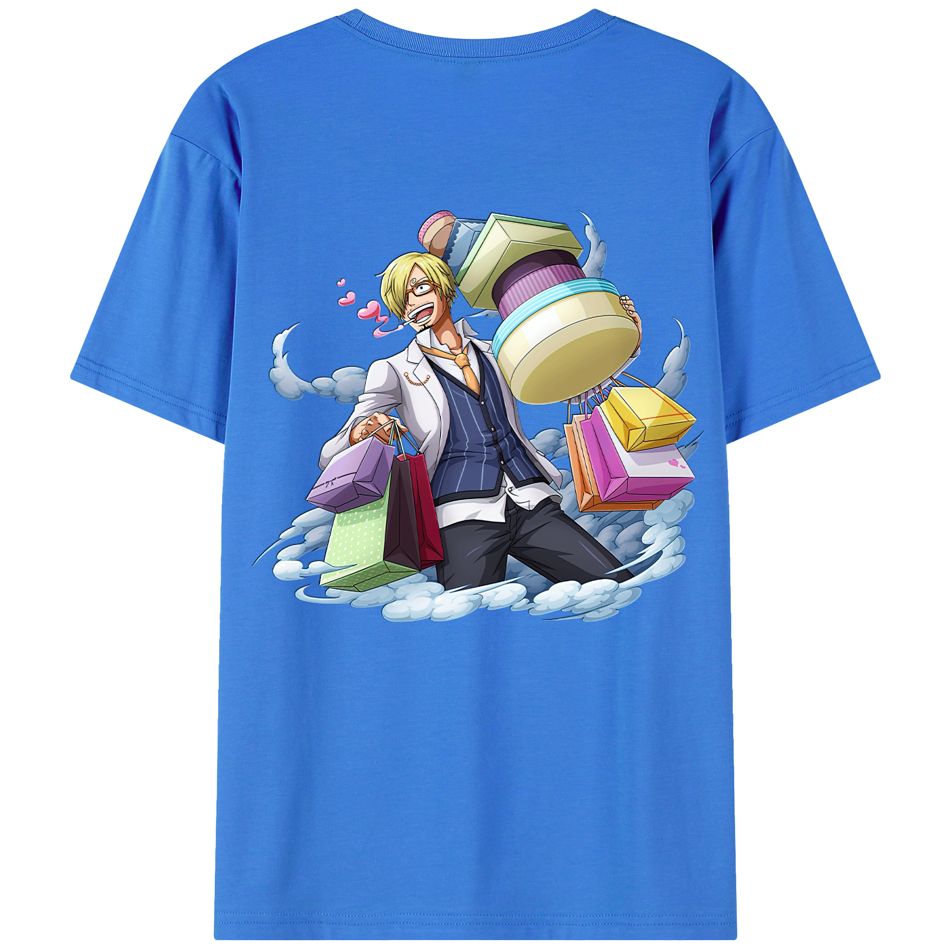 ワンピース サンジ ONE PIECE Sanji 綿100％半袖Tシャツ（背面プリント）