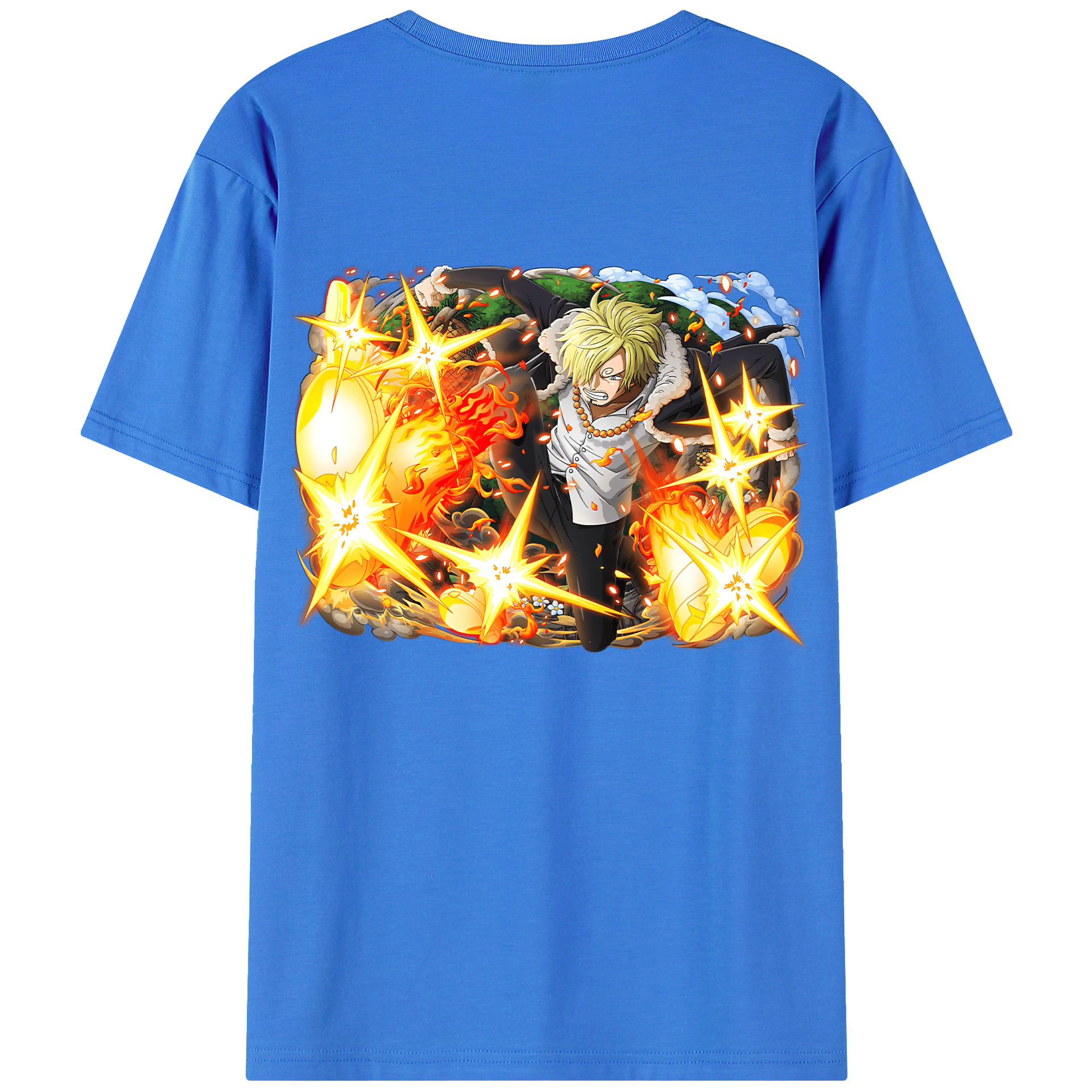 ワンピース サンジ ONE PIECE Sanji 綿100％半袖Tシャツ（背面プリント）