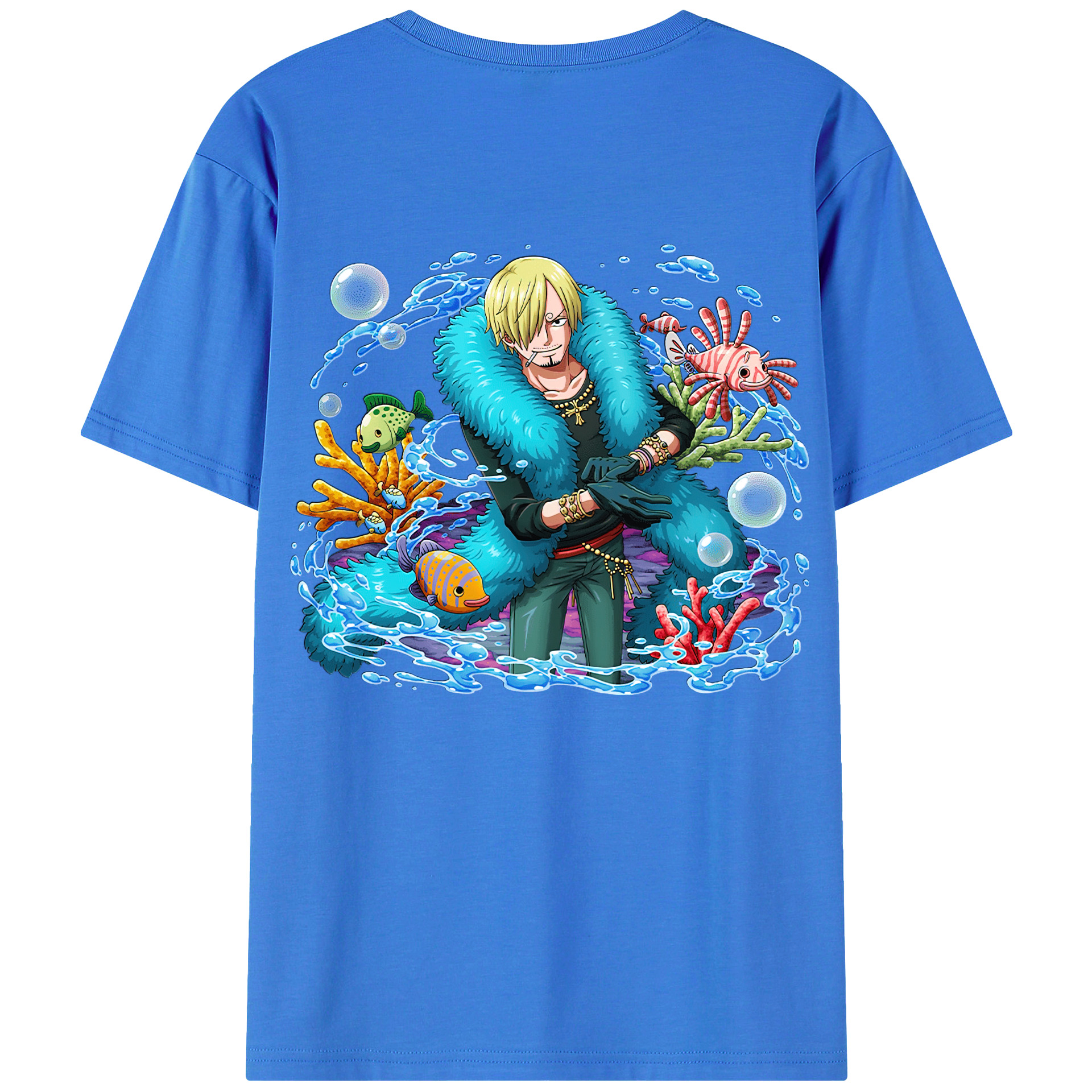 ワンピース サンジ ONE PIECE Sanji 綿100％半袖Tシャツ（背面プリント）