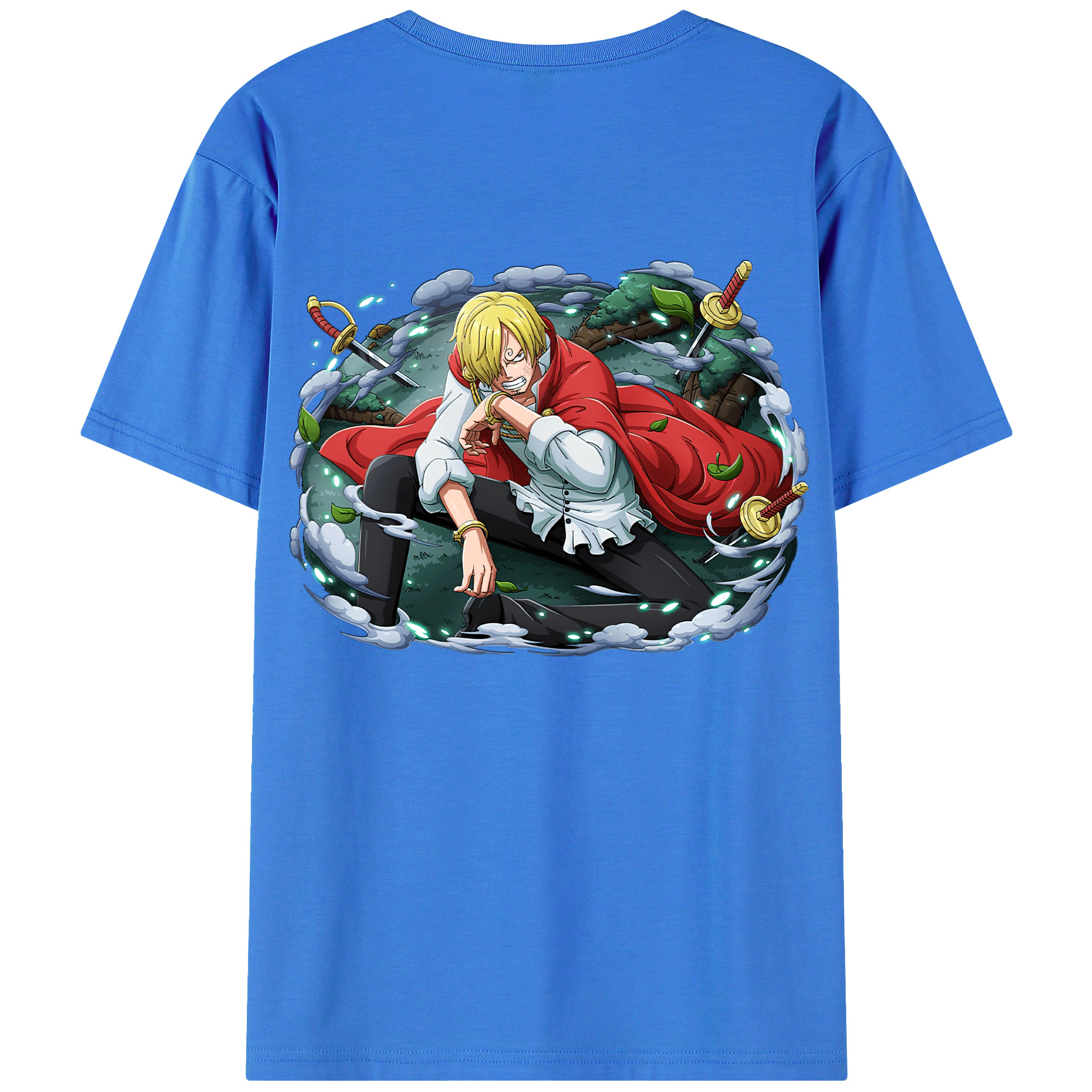 ワンピース サンジ ONE PIECE Sanji 綿100％半袖Tシャツ（背面プリント）