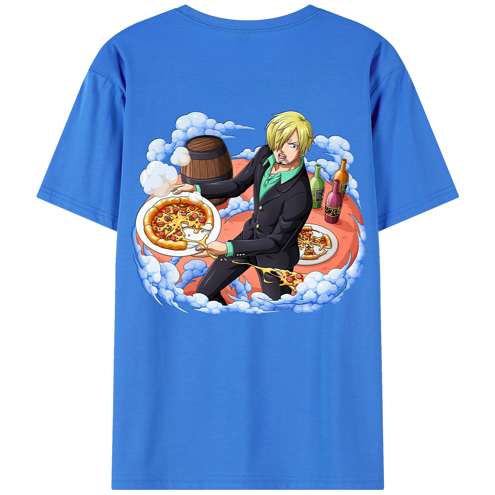 ワンピース サンジ ONE PIECE Sanji 綿100％半袖Tシャツ（背面プリント）