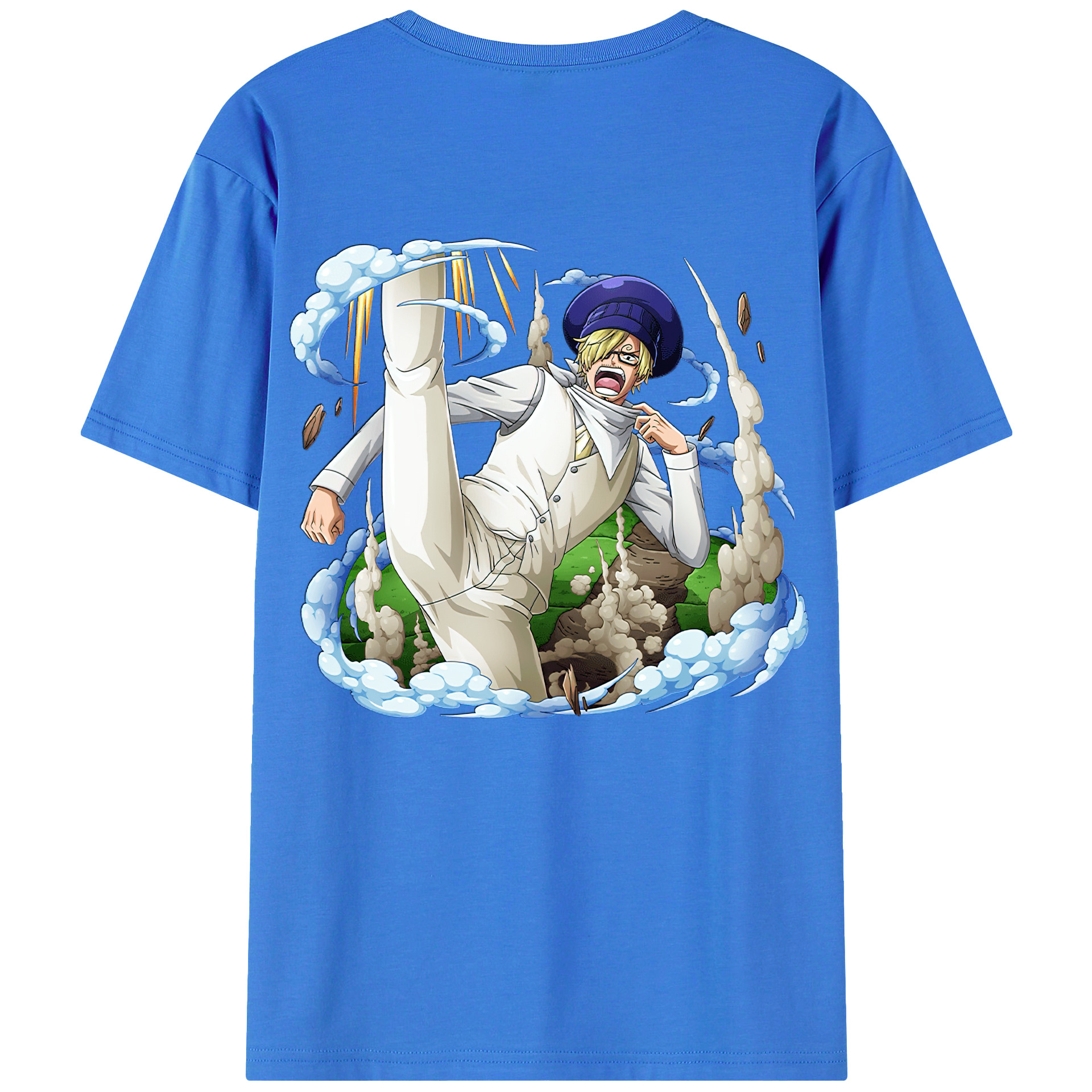 ワンピース サンジ ONE PIECE Sanji 綿100％半袖Tシャツ（背面プリント）