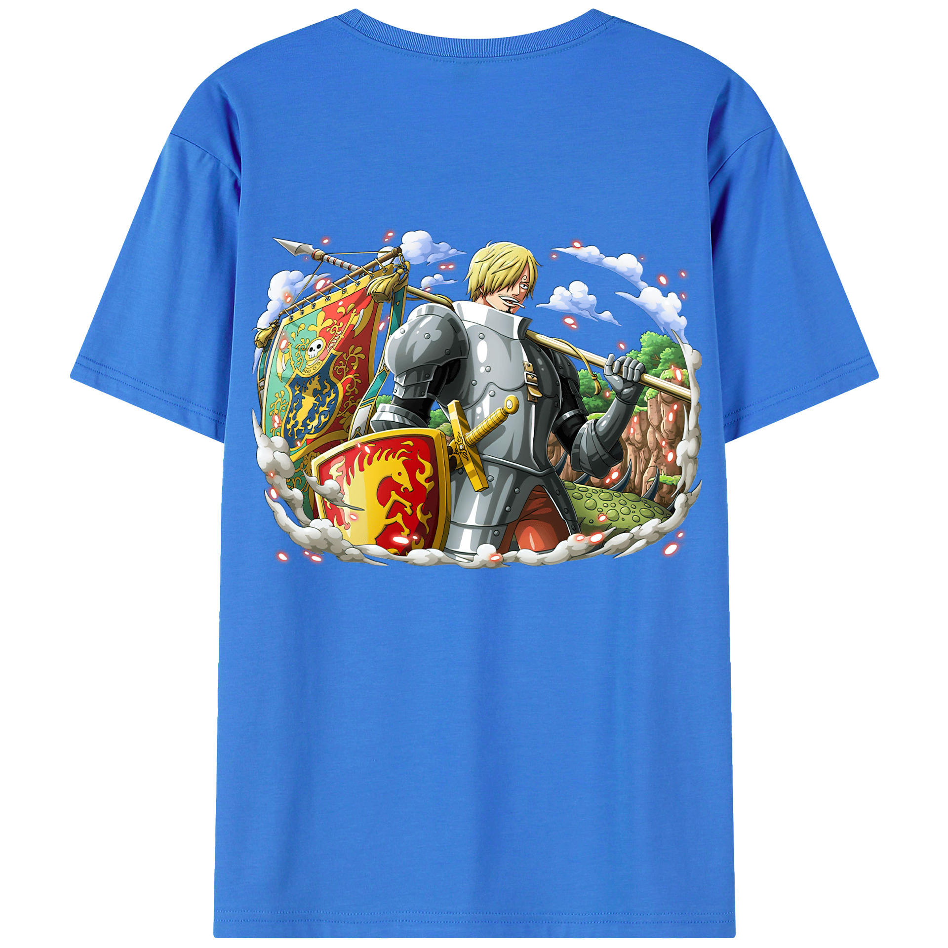 ワンピース サンジ ONE PIECE Sanji 綿100％半袖Tシャツ（背面プリント）