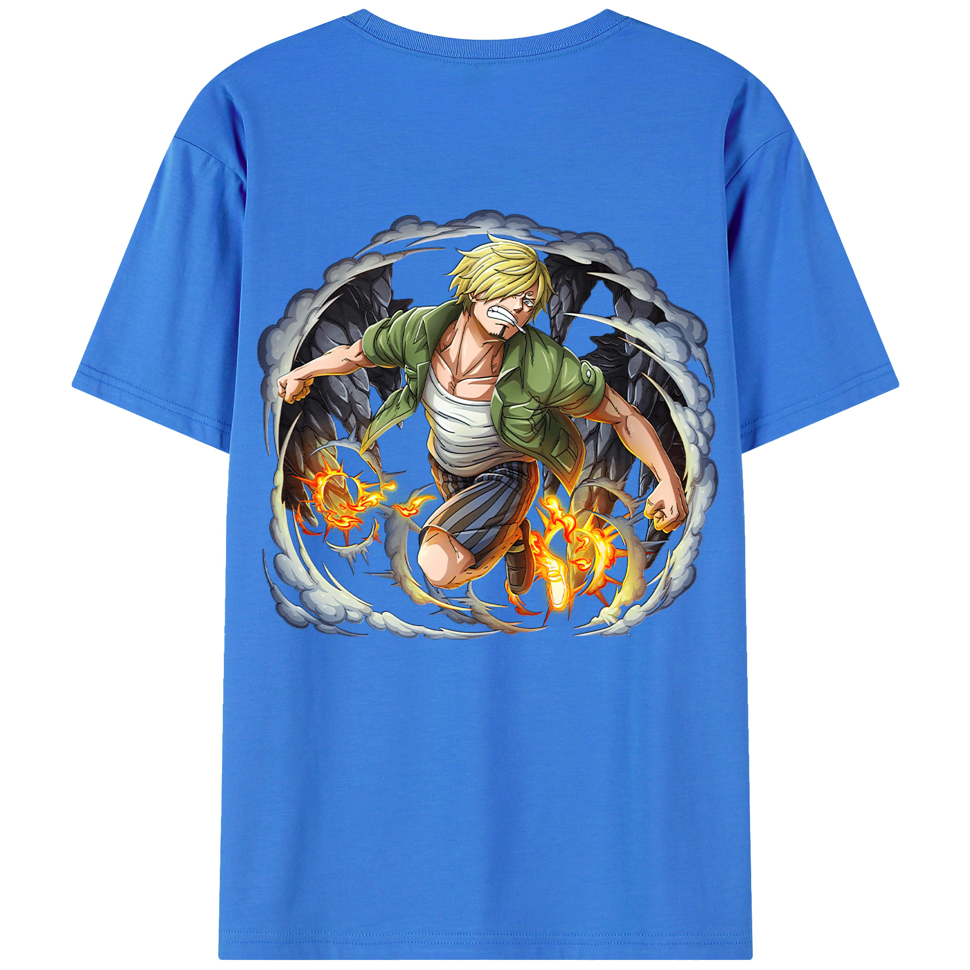 ワンピース サンジ ONE PIECE Sanji 綿100％半袖Tシャツ（背面プリント）