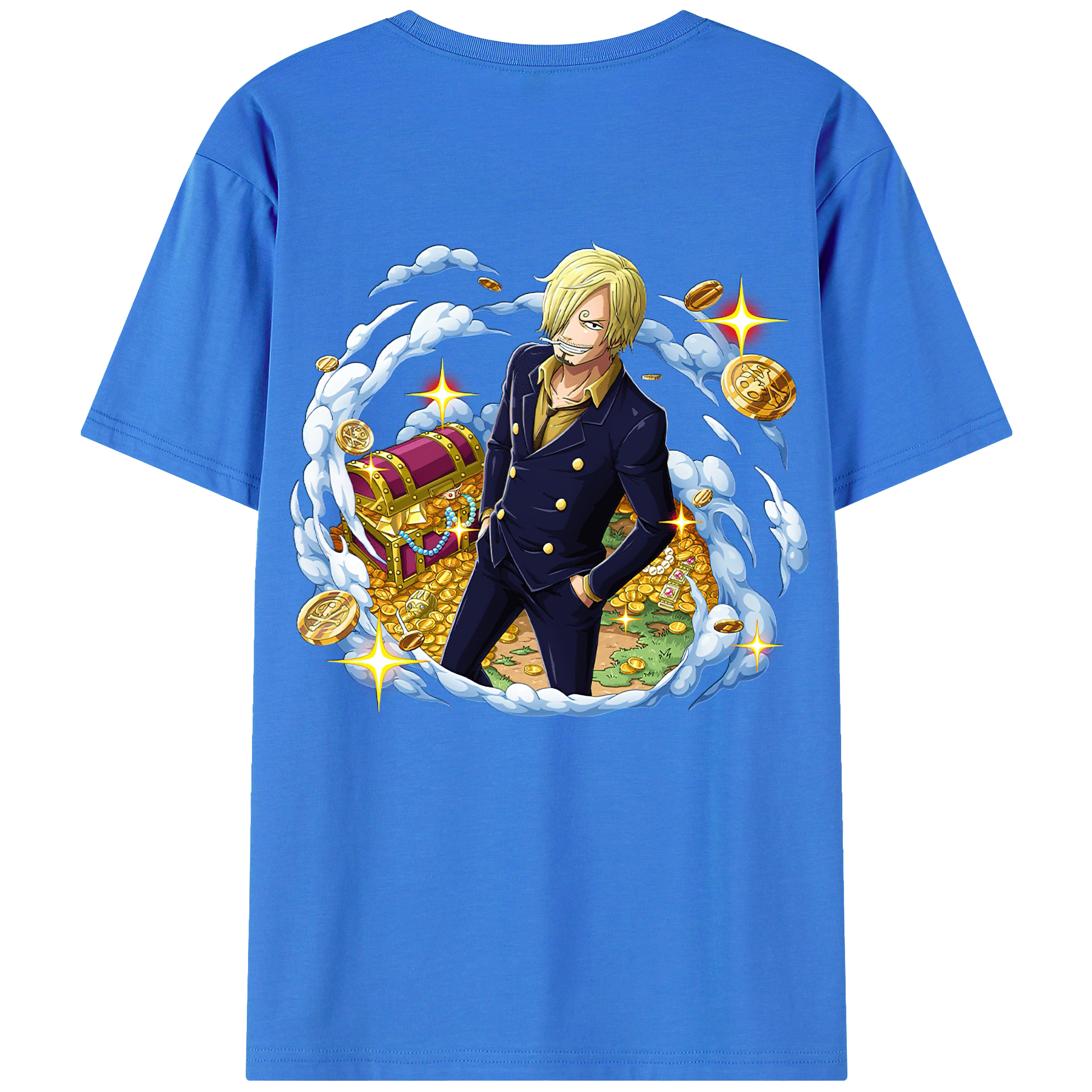 ワンピース サンジ ONE PIECE Sanji 綿100％半袖Tシャツ（背面プリント）