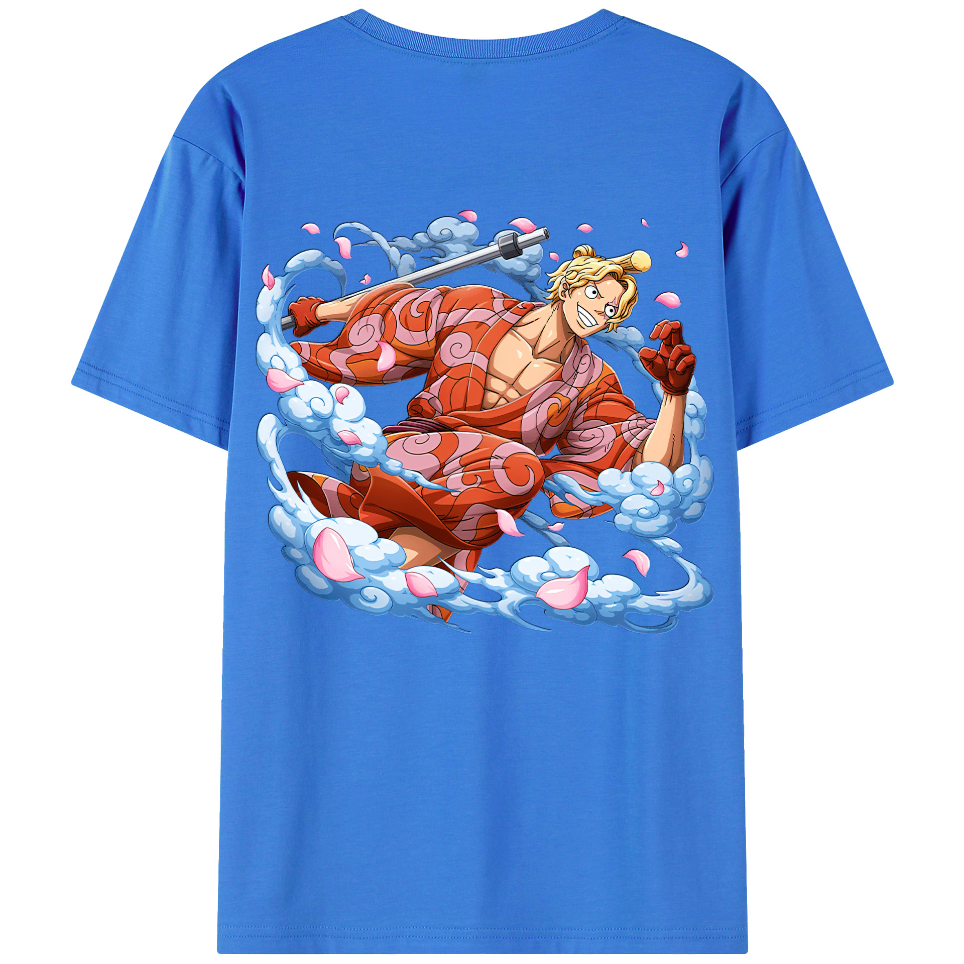ワンピース サンジ ONE PIECE Sanji 綿100％半袖Tシャツ（背面プリント）