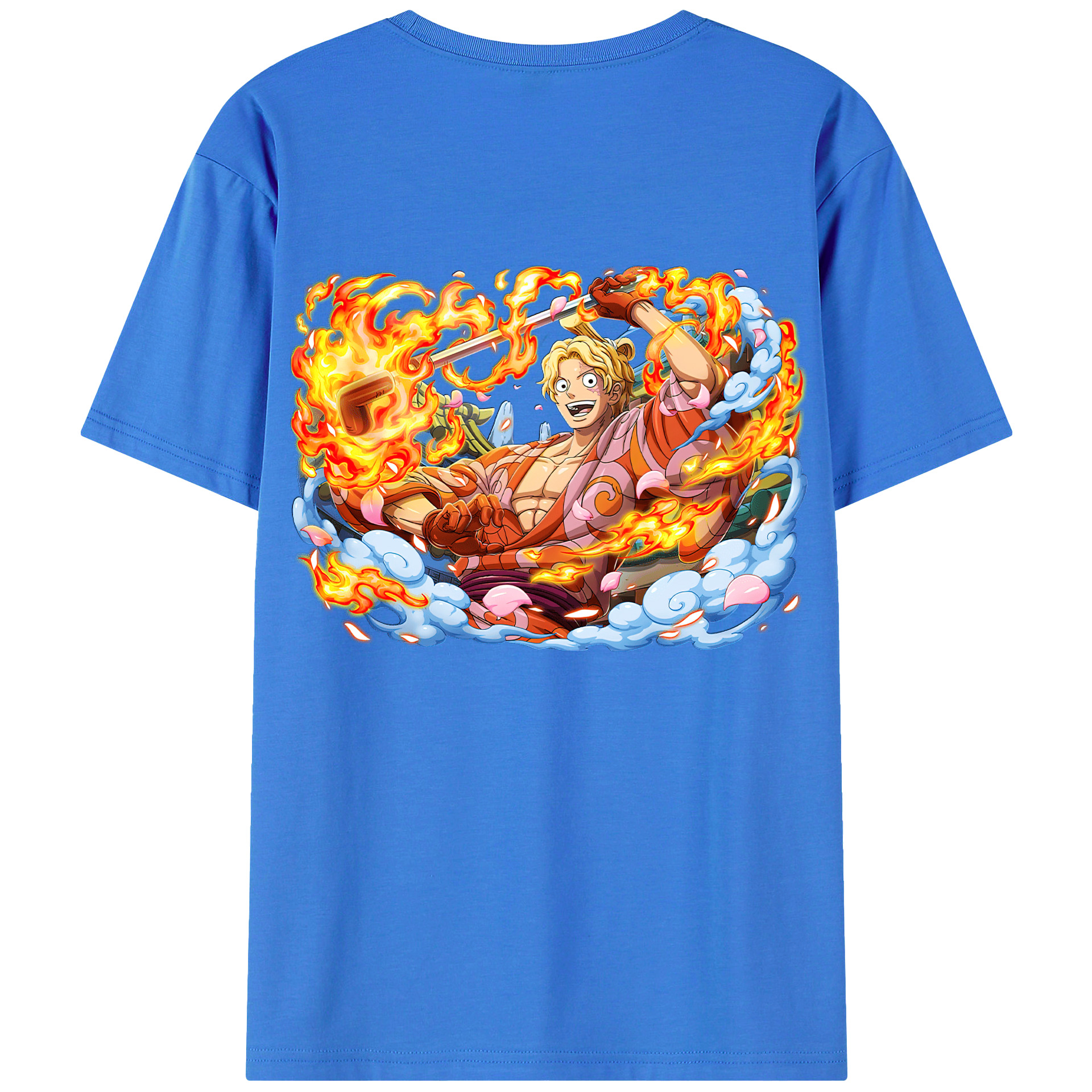 ワンピース サンジ ONE PIECE Sanji 綿100％半袖Tシャツ（背面プリント）