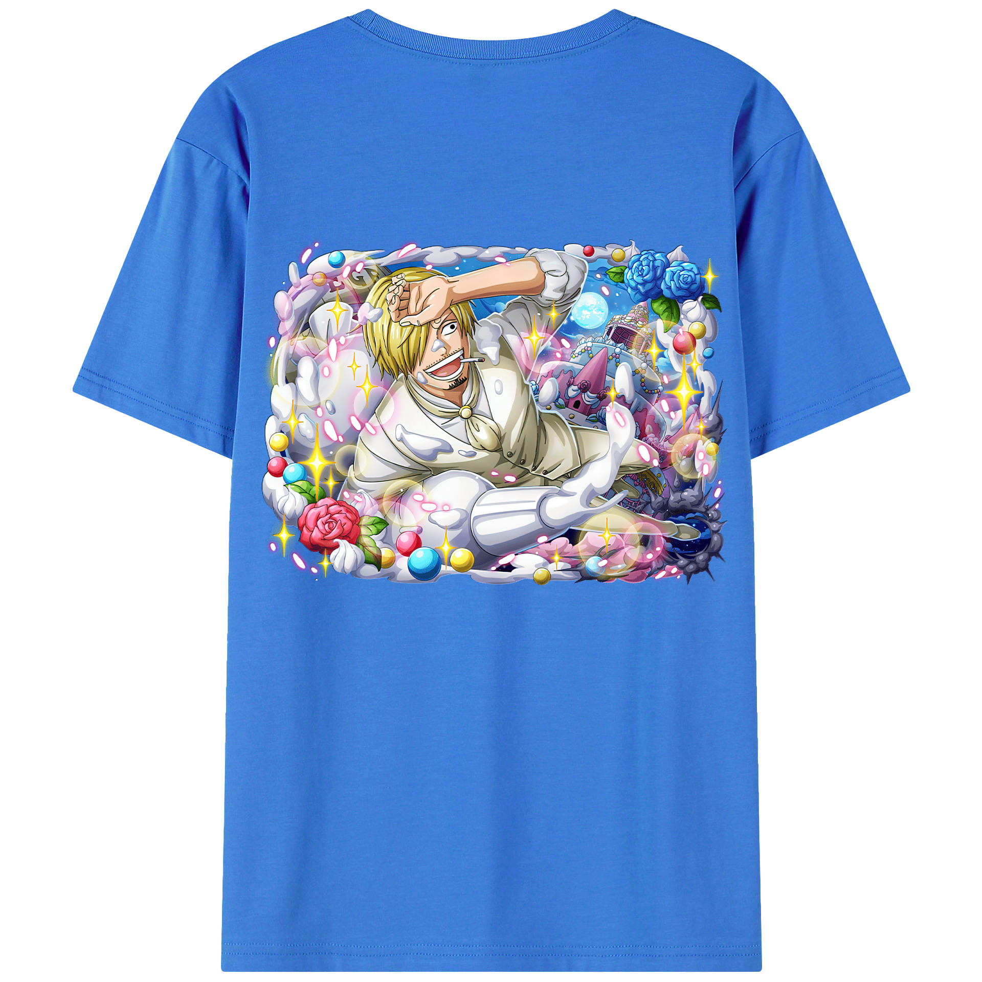 ワンピース サンジ ONE PIECE Sanji 綿100％半袖Tシャツ（背面プリント）