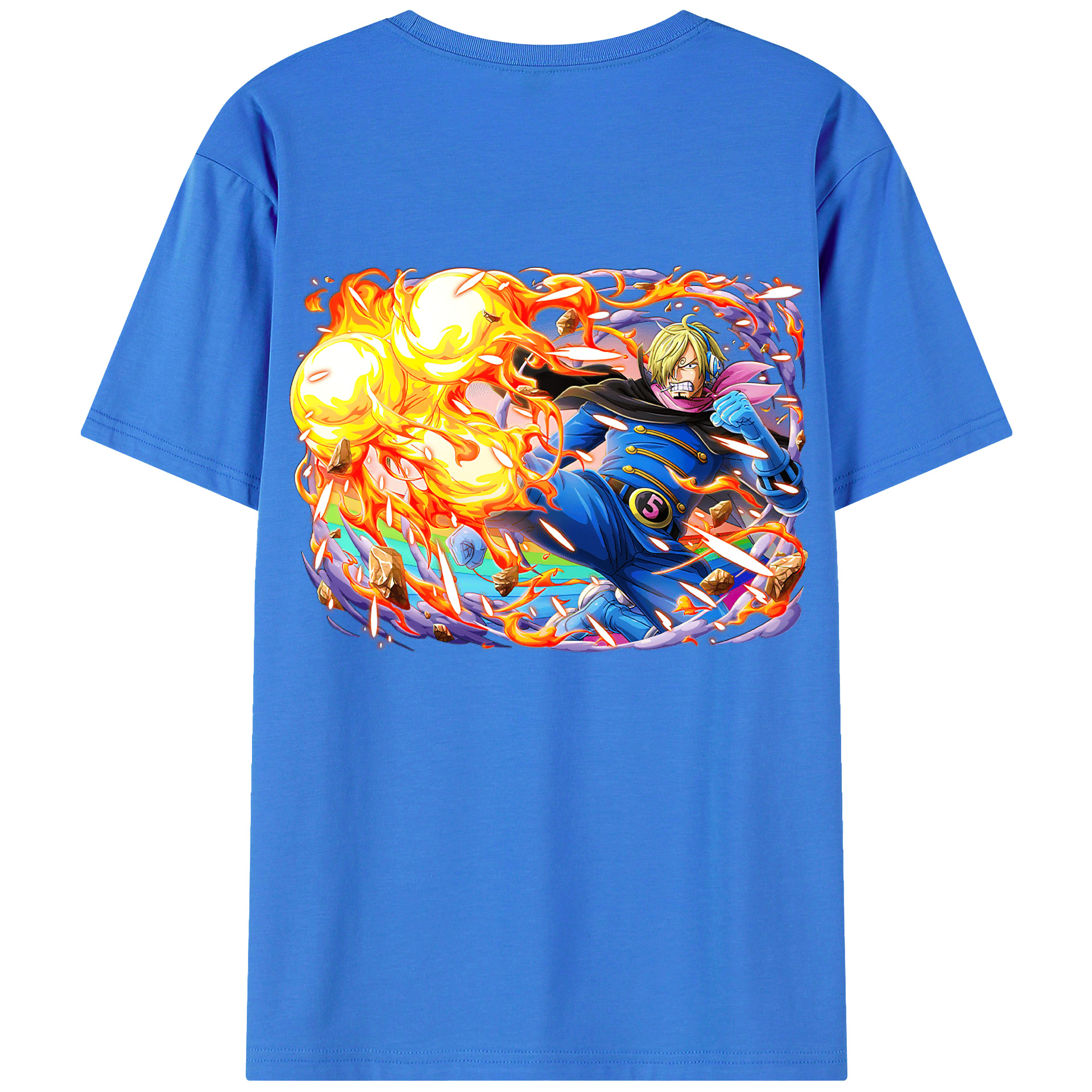 ワンピース サンジ ONE PIECE Sanji 綿100％半袖Tシャツ（背面プリント）