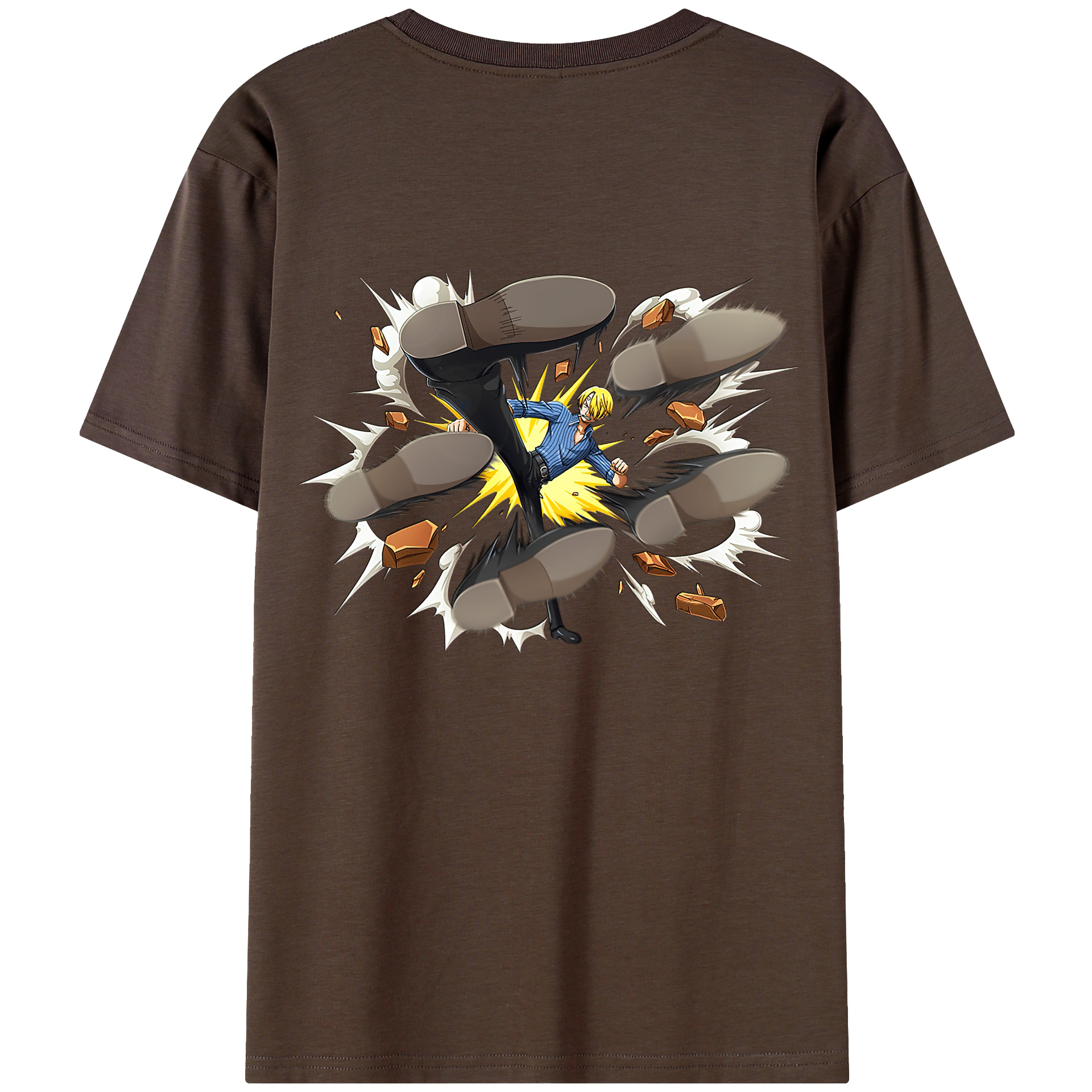 ワンピース サンジ ONE PIECE Sanji 綿100％半袖Tシャツ（背面プリント）
