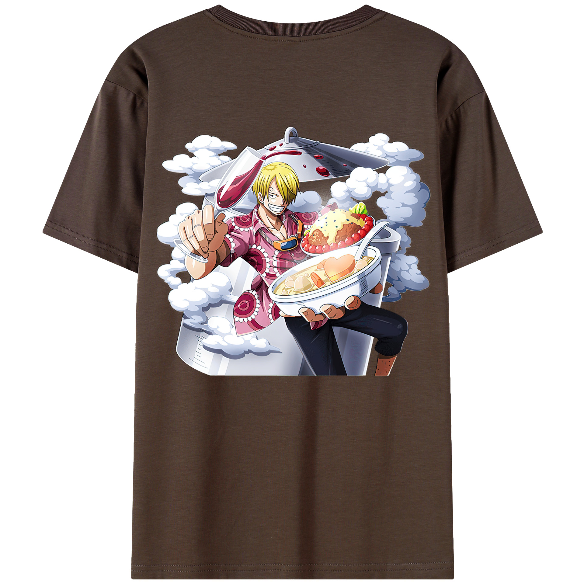 ワンピース サンジ ONE PIECE Sanji 綿100％半袖Tシャツ（背面プリント）