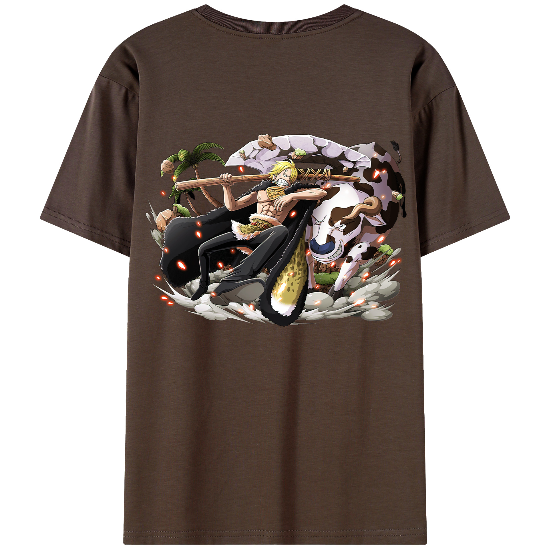 ワンピース サンジ ONE PIECE Sanji 綿100％半袖Tシャツ（背面プリント）