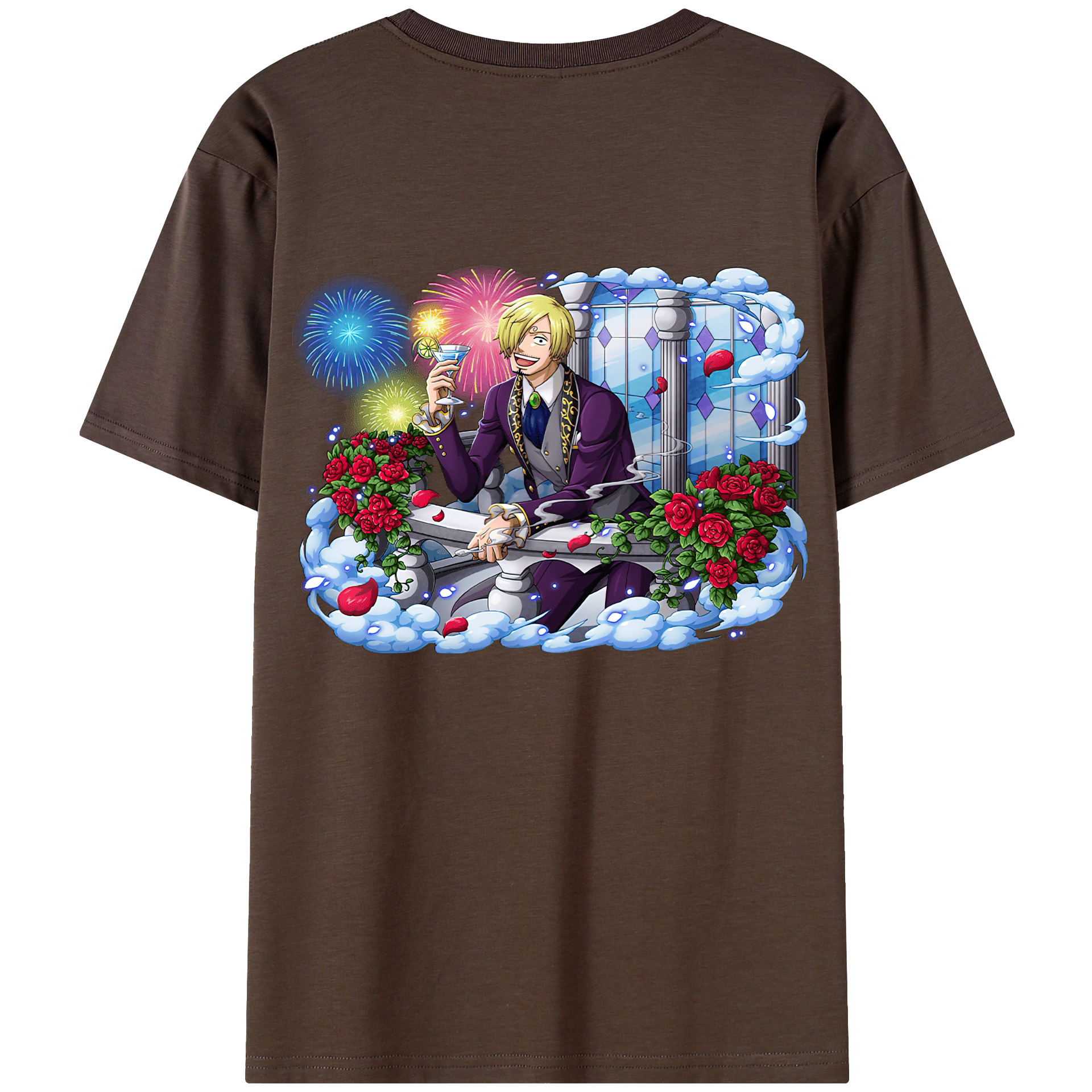 ワンピース サンジ ONE PIECE Sanji 綿100％半袖Tシャツ（背面プリント）