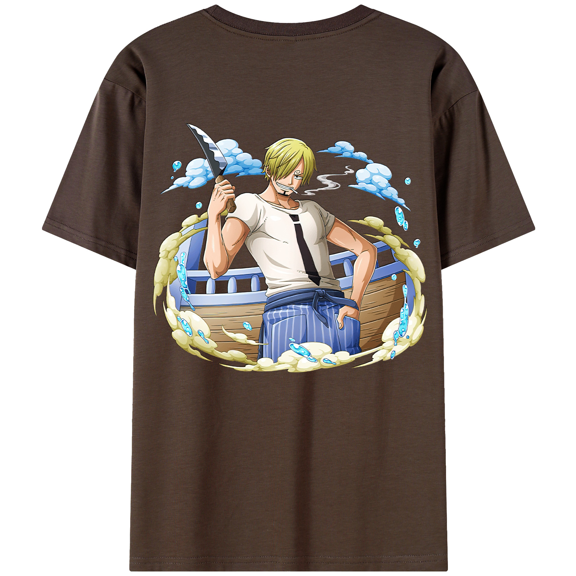 ワンピース サンジ ONE PIECE Sanji 綿100％半袖Tシャツ（背面プリント）