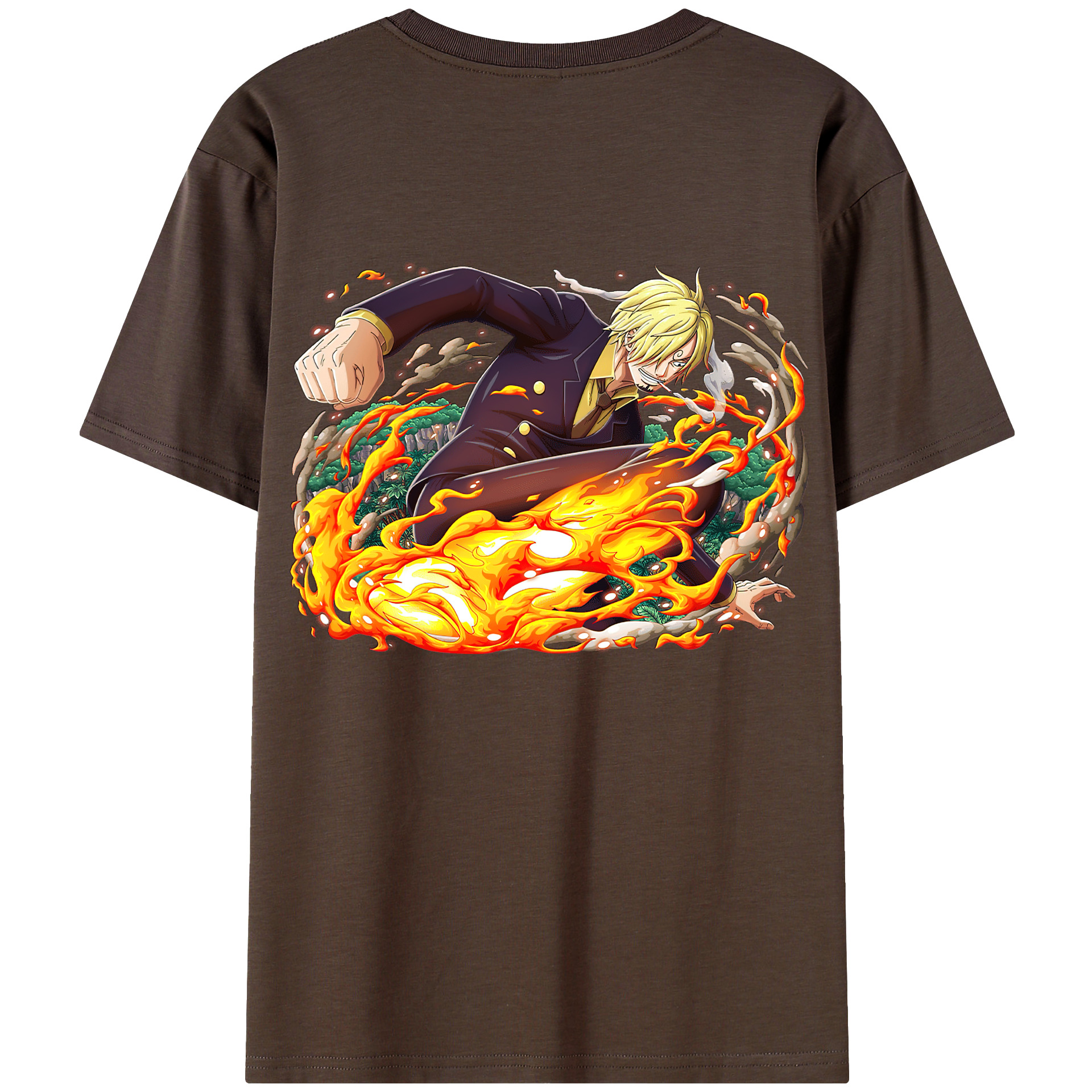 ワンピース サンジ ONE PIECE Sanji 綿100％半袖Tシャツ（背面プリント）