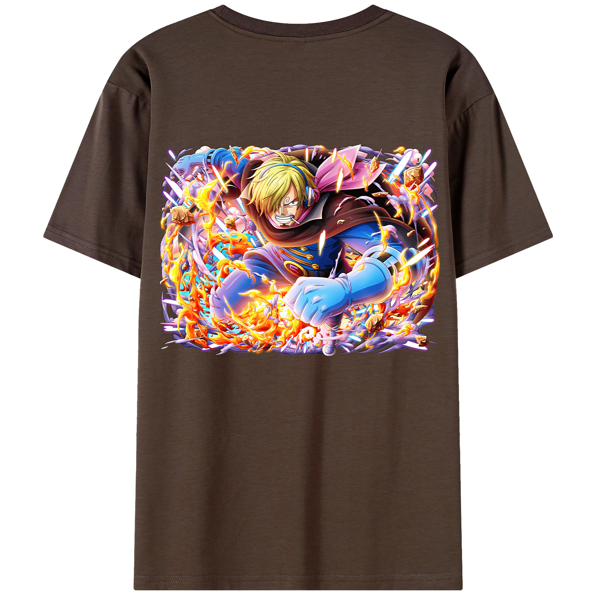 ワンピース サンジ ONE PIECE Sanji 綿100％半袖Tシャツ（背面プリント）