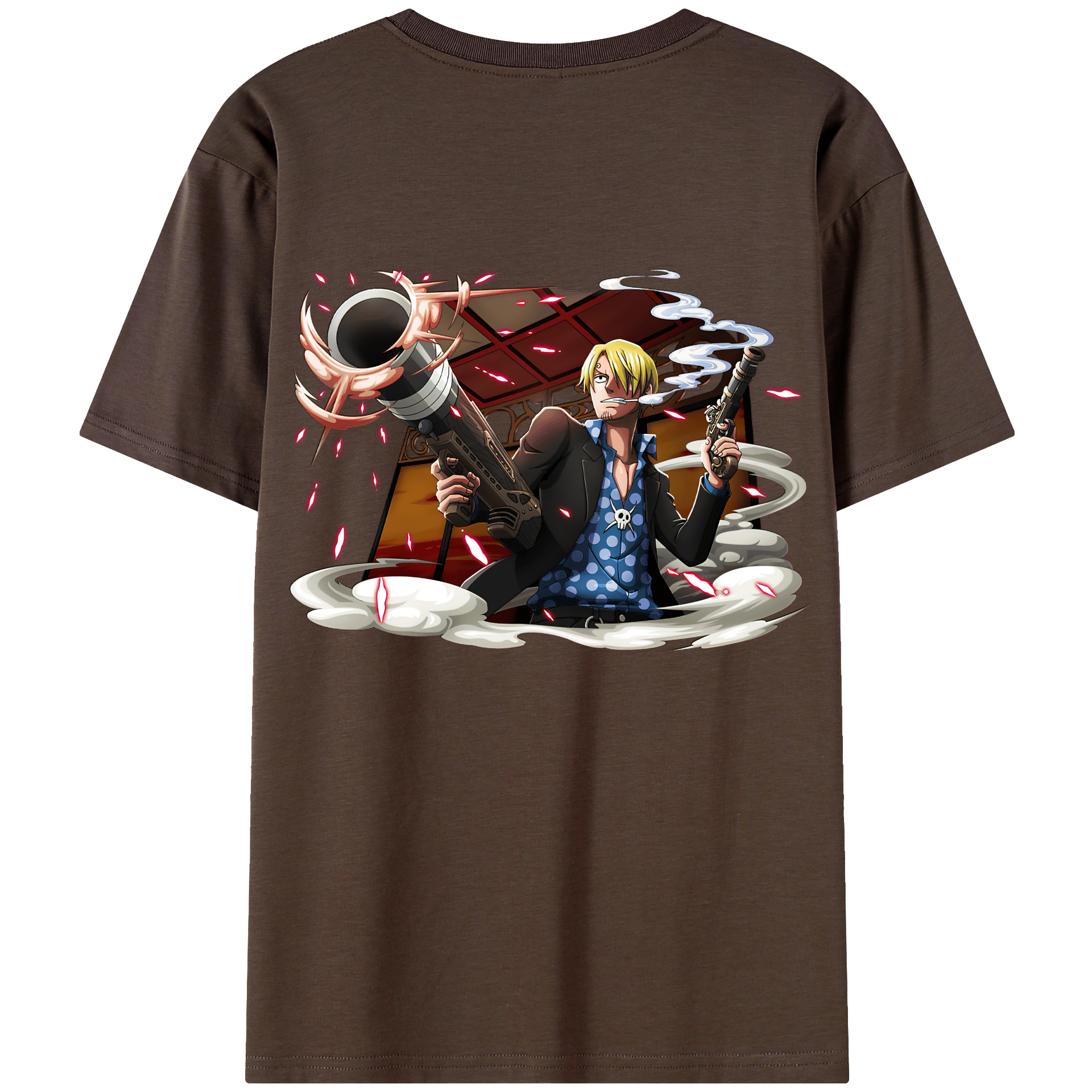 ワンピース サンジ ONE PIECE Sanji 綿100％半袖Tシャツ（背面プリント）