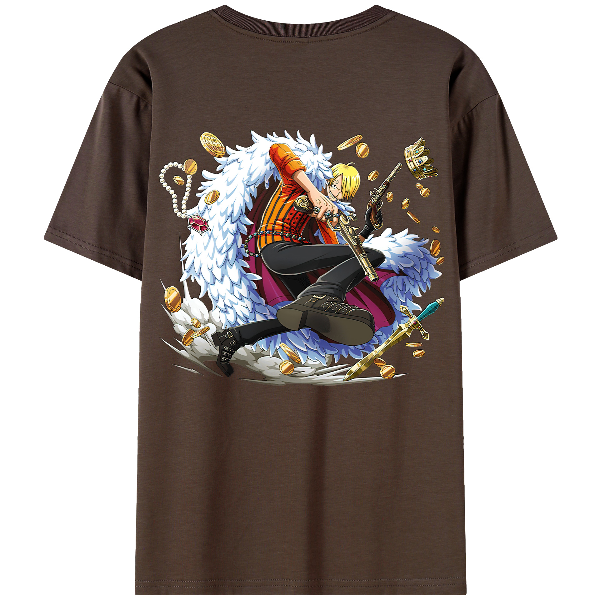 ワンピース サンジ ONE PIECE Sanji 綿100％半袖Tシャツ（背面プリント）