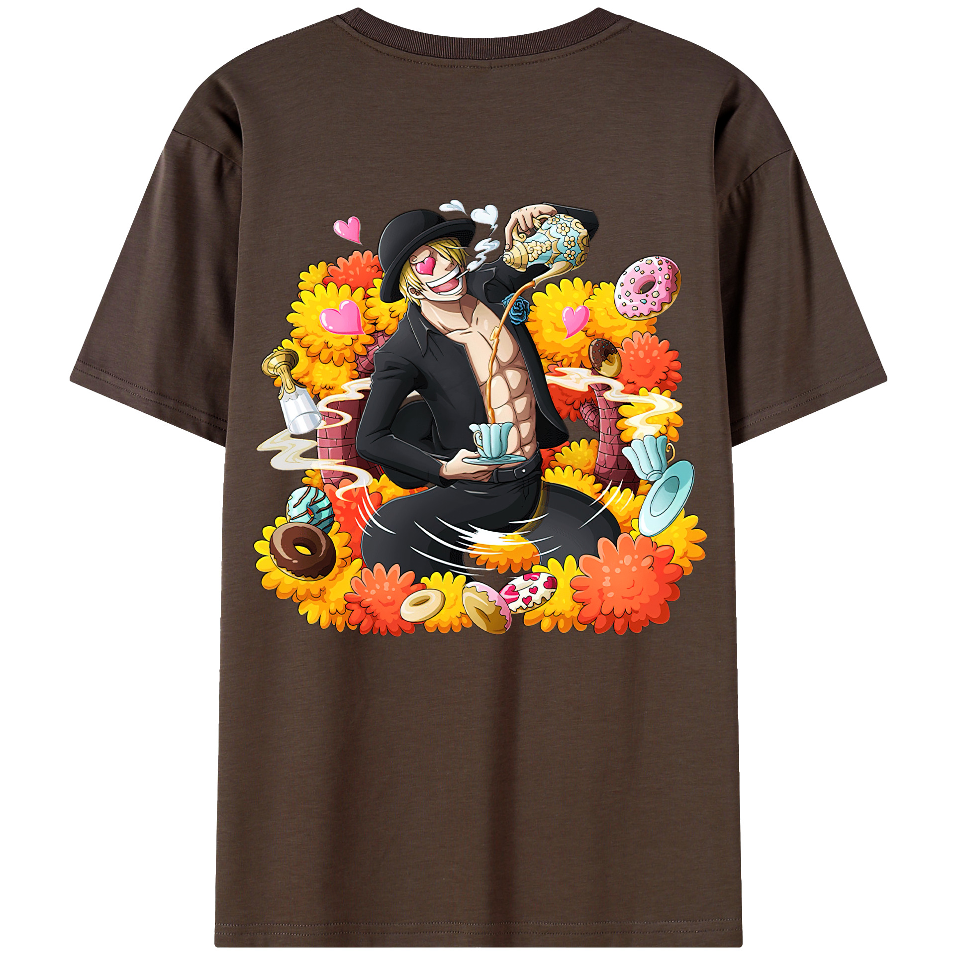 ワンピース サンジ ONE PIECE Sanji 綿100％半袖Tシャツ（背面プリント）