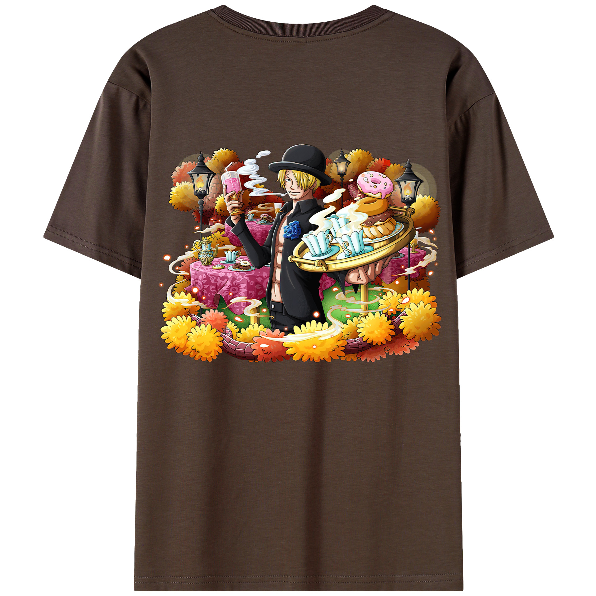 ワンピース サンジ ONE PIECE Sanji 綿100％半袖Tシャツ（背面プリント）