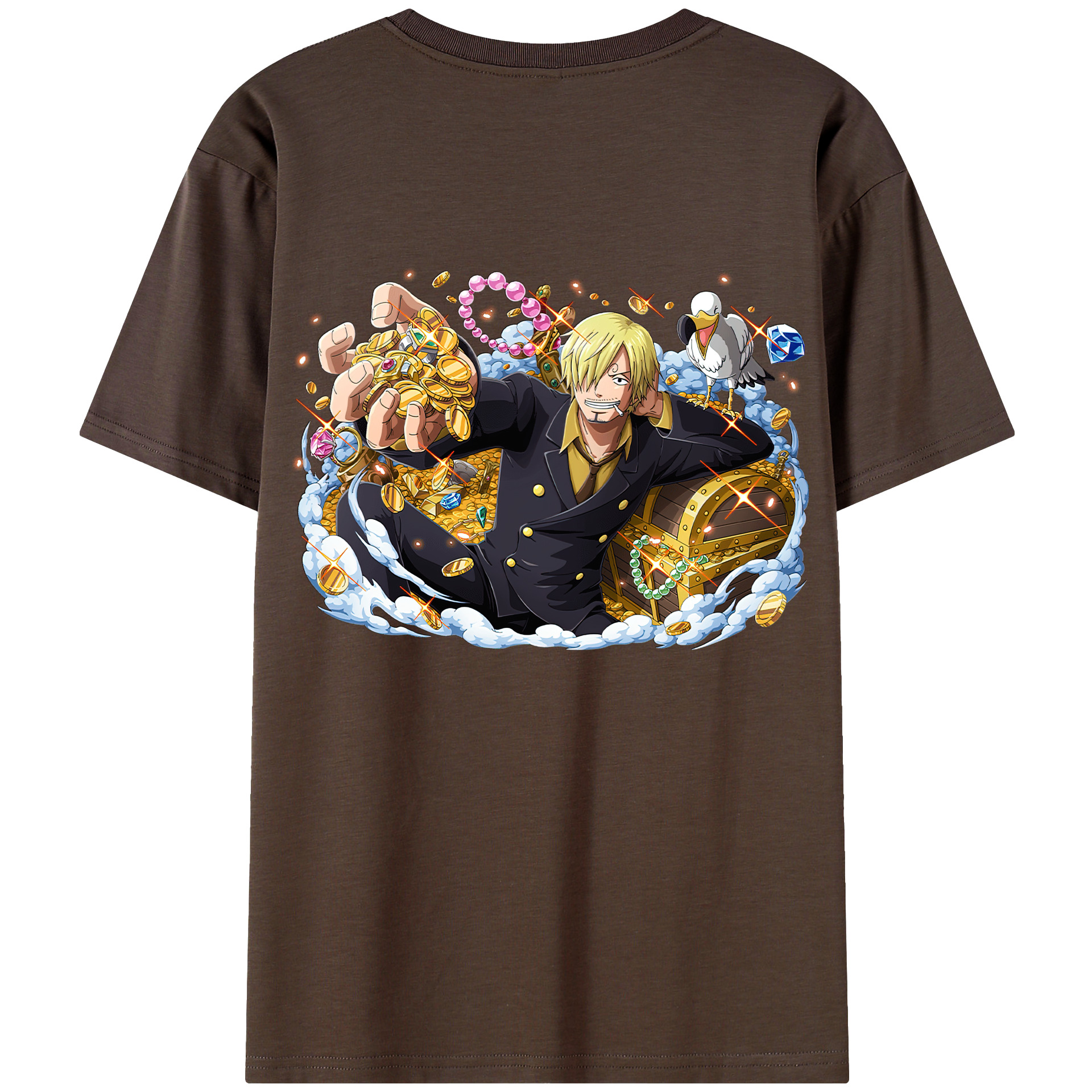 ワンピース サンジ ONE PIECE Sanji 綿100％半袖Tシャツ（背面プリント）