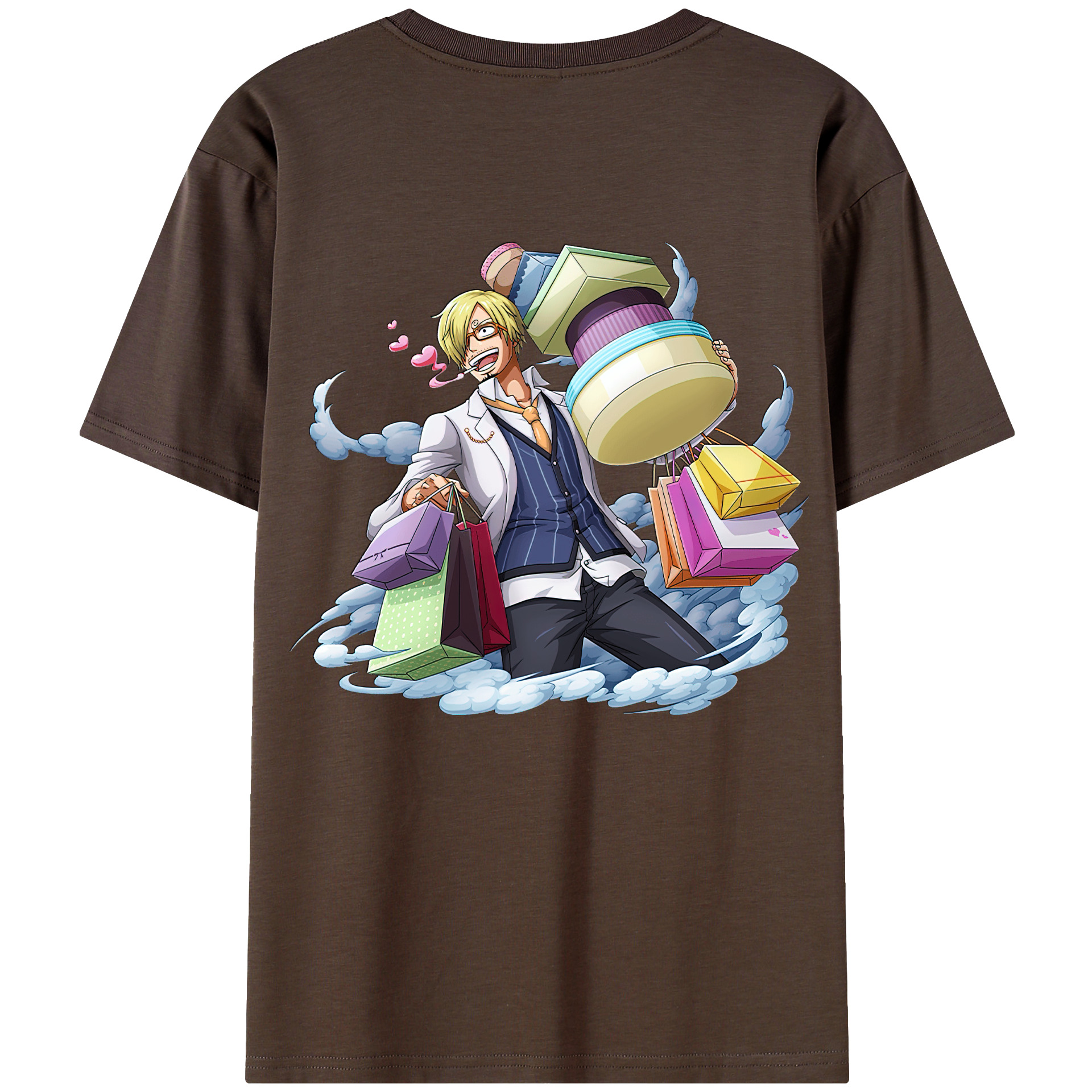 ワンピース サンジ ONE PIECE Sanji 綿100％半袖Tシャツ（背面プリント）