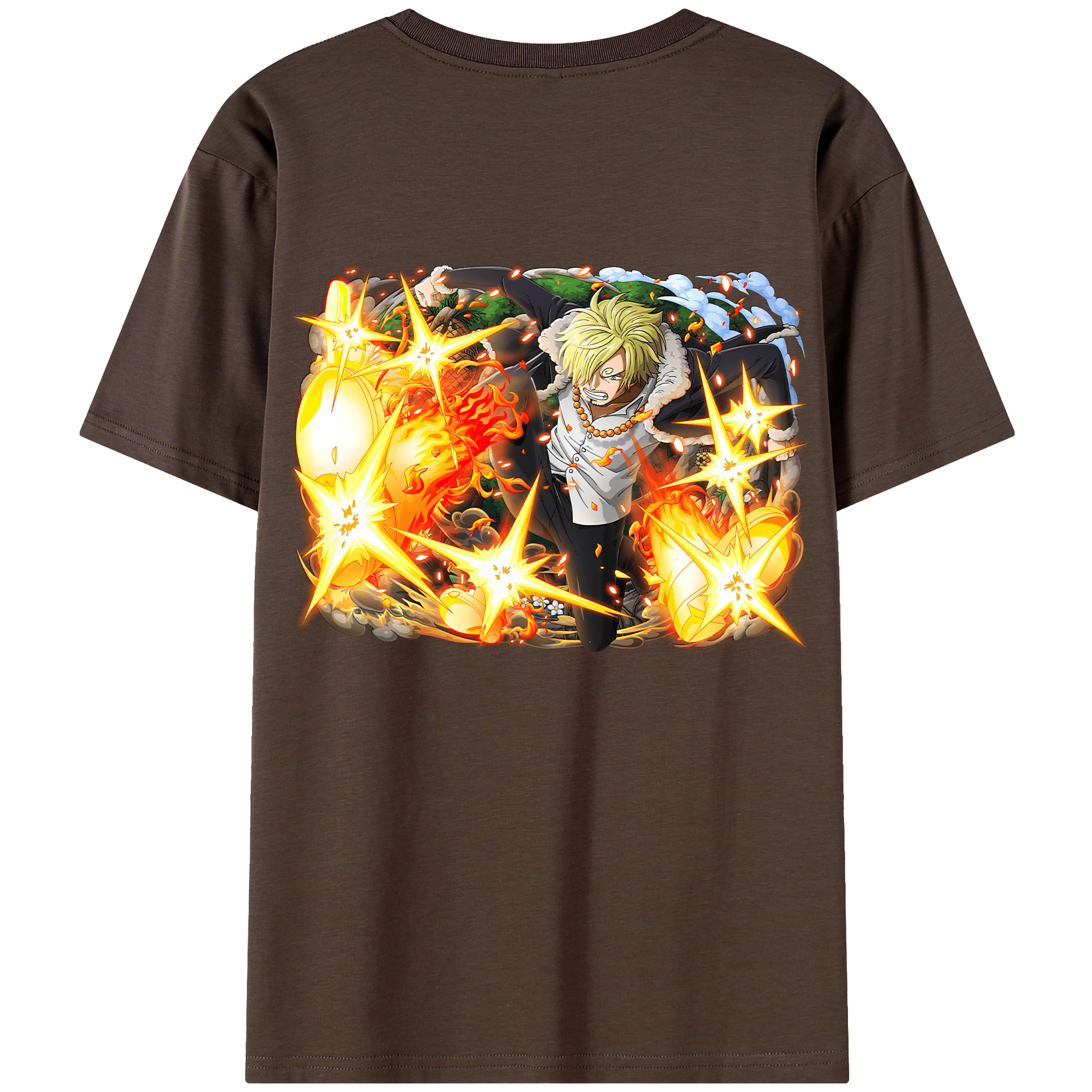 ワンピース サンジ ONE PIECE Sanji 綿100％半袖Tシャツ（背面プリント）