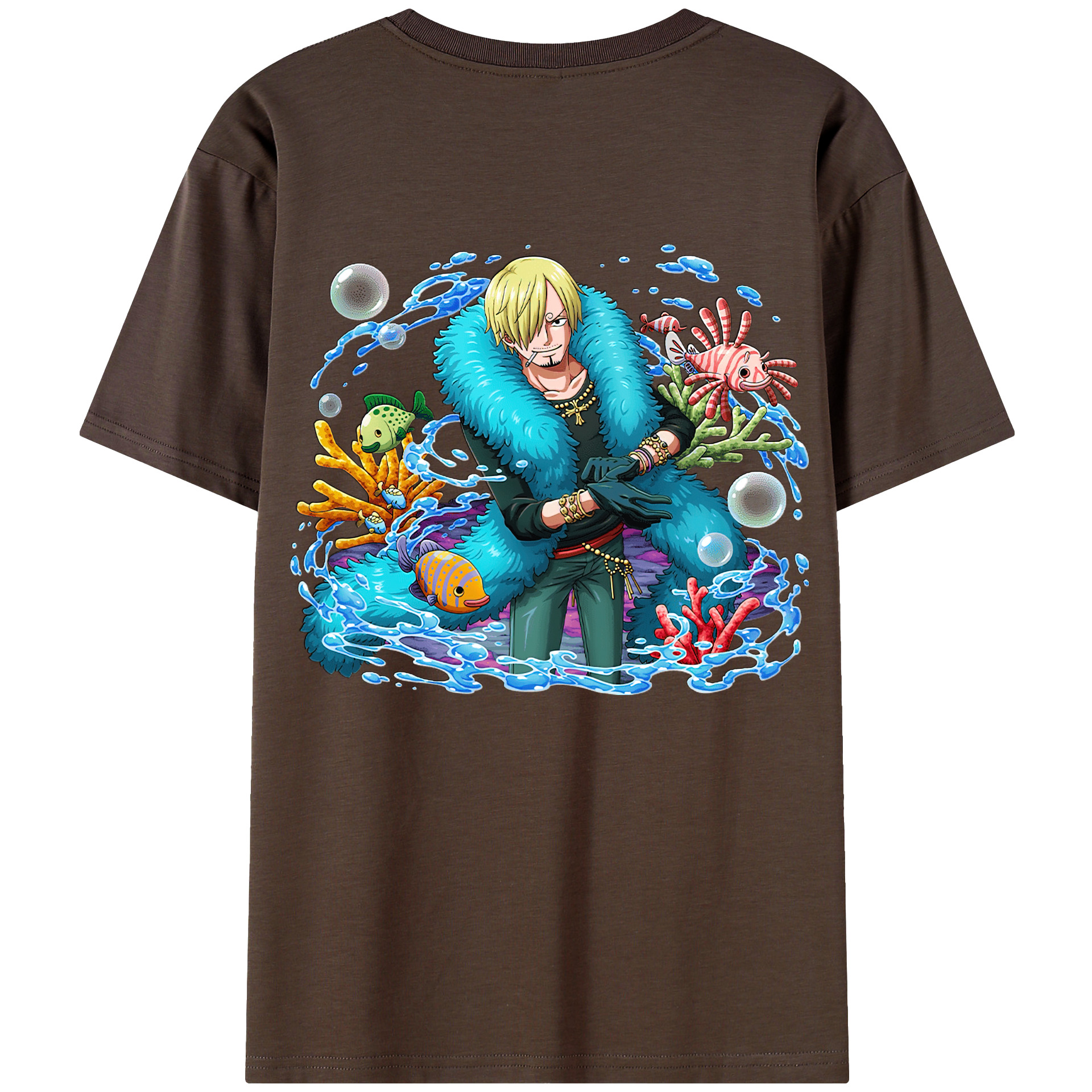 ワンピース サンジ ONE PIECE Sanji 綿100％半袖Tシャツ（背面プリント）