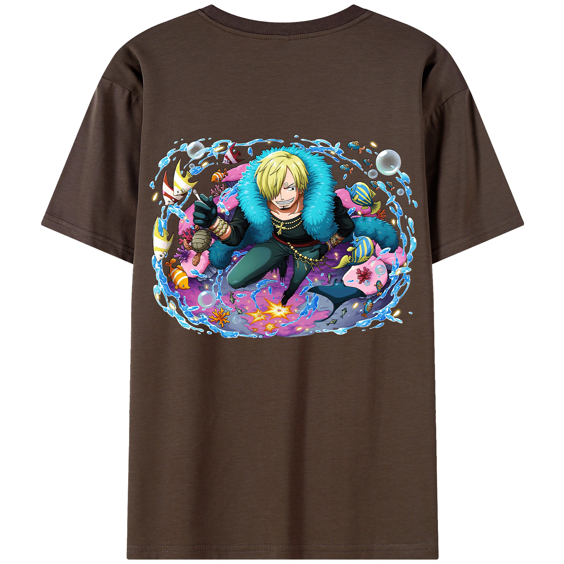 ワンピース サンジ ONE PIECE Sanji 綿100％半袖Tシャツ（背面プリント）