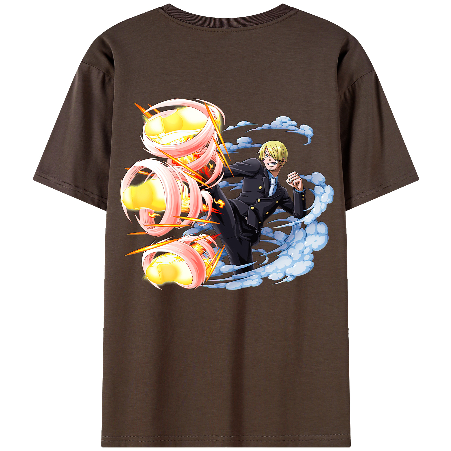 ワンピース サンジ ONE PIECE Sanji 綿100％半袖Tシャツ（背面プリント）