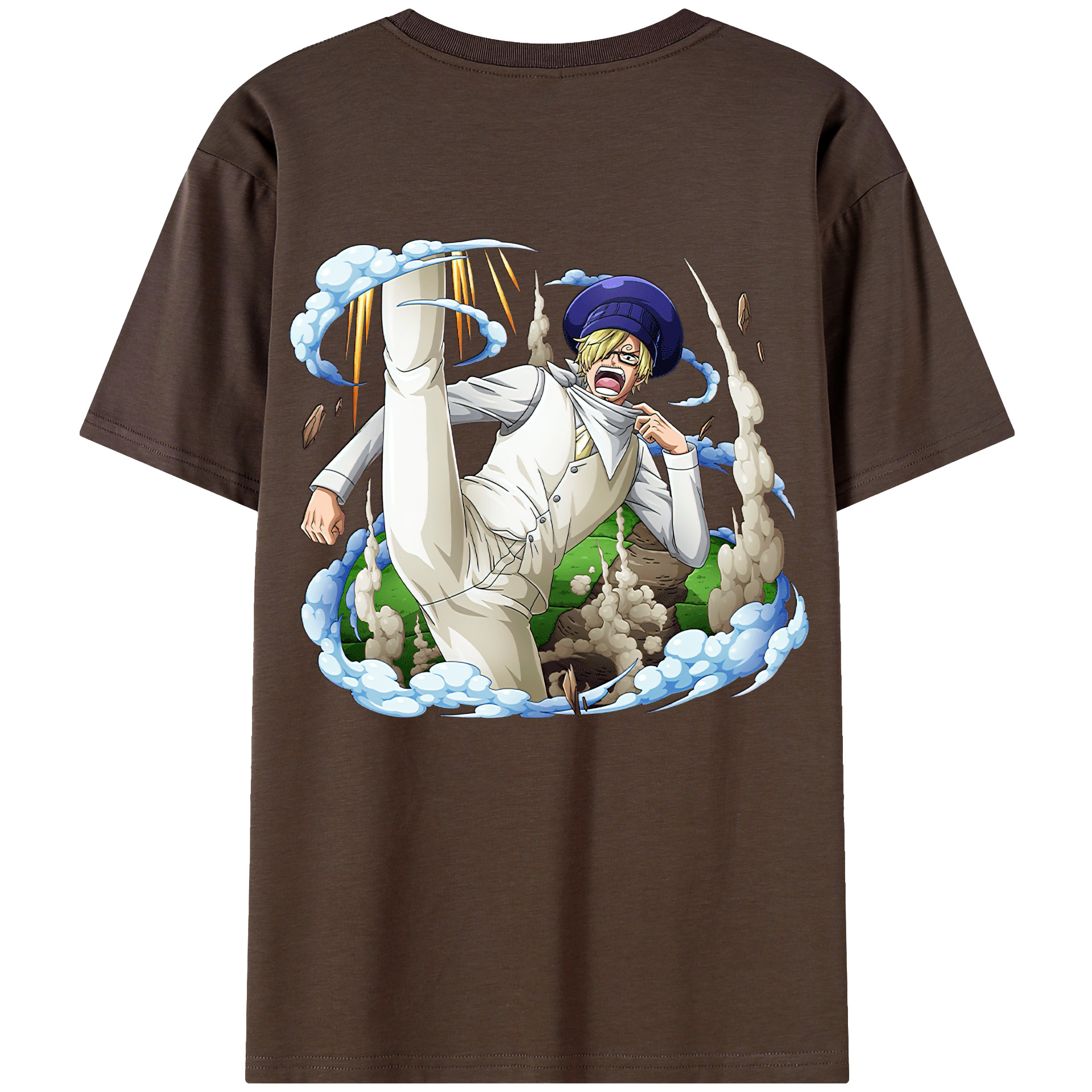 ワンピース サンジ ONE PIECE Sanji 綿100％半袖Tシャツ（背面プリント）