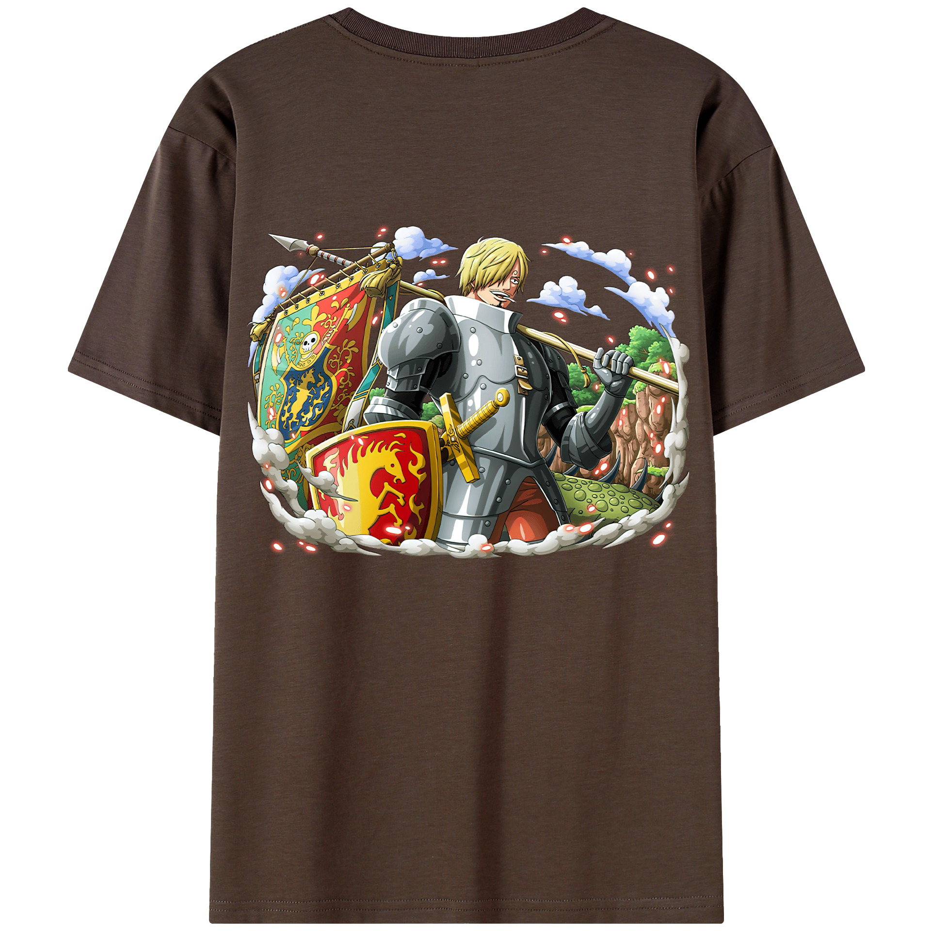 ワンピース サンジ ONE PIECE Sanji 綿100％半袖Tシャツ（背面プリント）