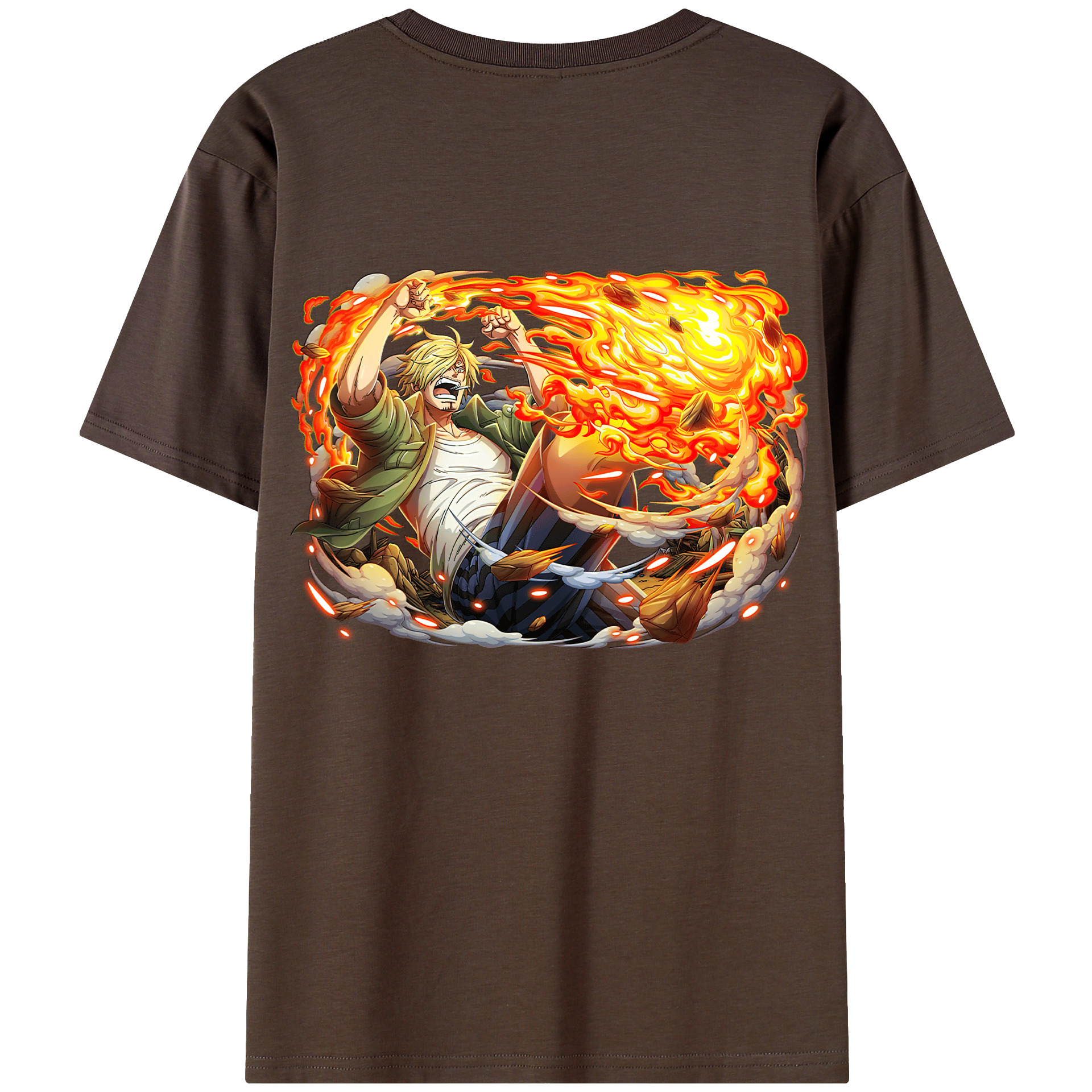 ワンピース サンジ ONE PIECE Sanji 綿100％半袖Tシャツ（背面プリント）
