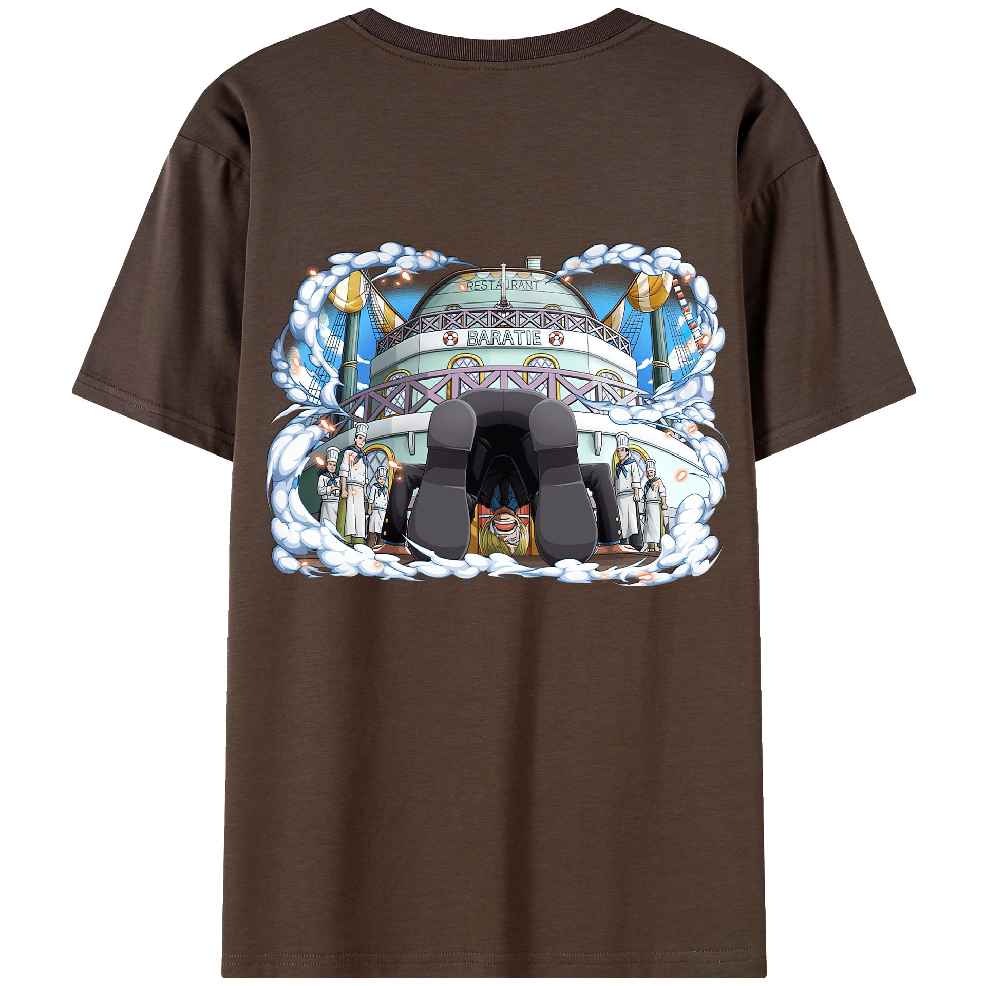 ワンピース サンジ ONE PIECE Sanji 綿100％半袖Tシャツ（背面プリント）