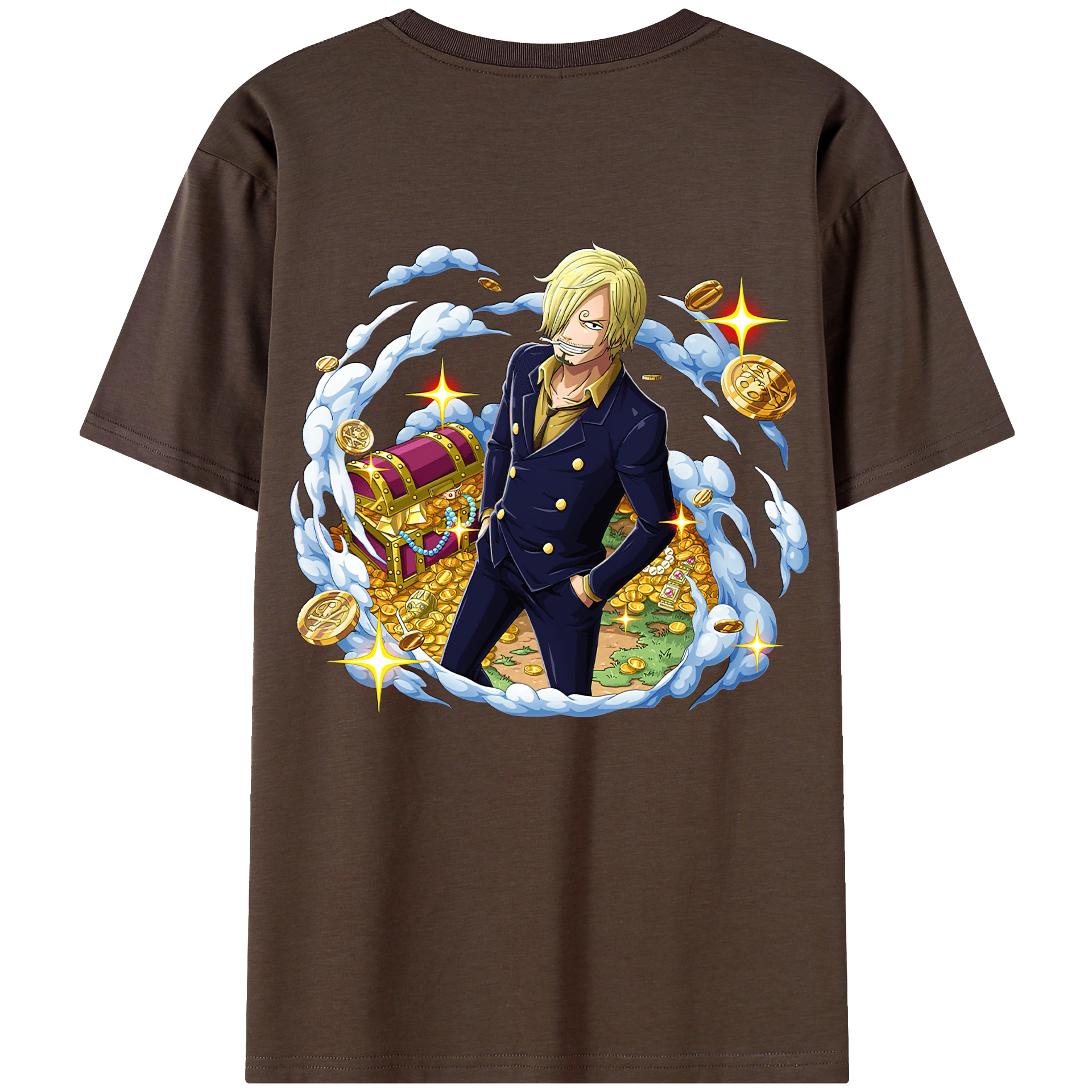 ワンピース サンジ ONE PIECE Sanji 綿100％半袖Tシャツ（背面プリント）