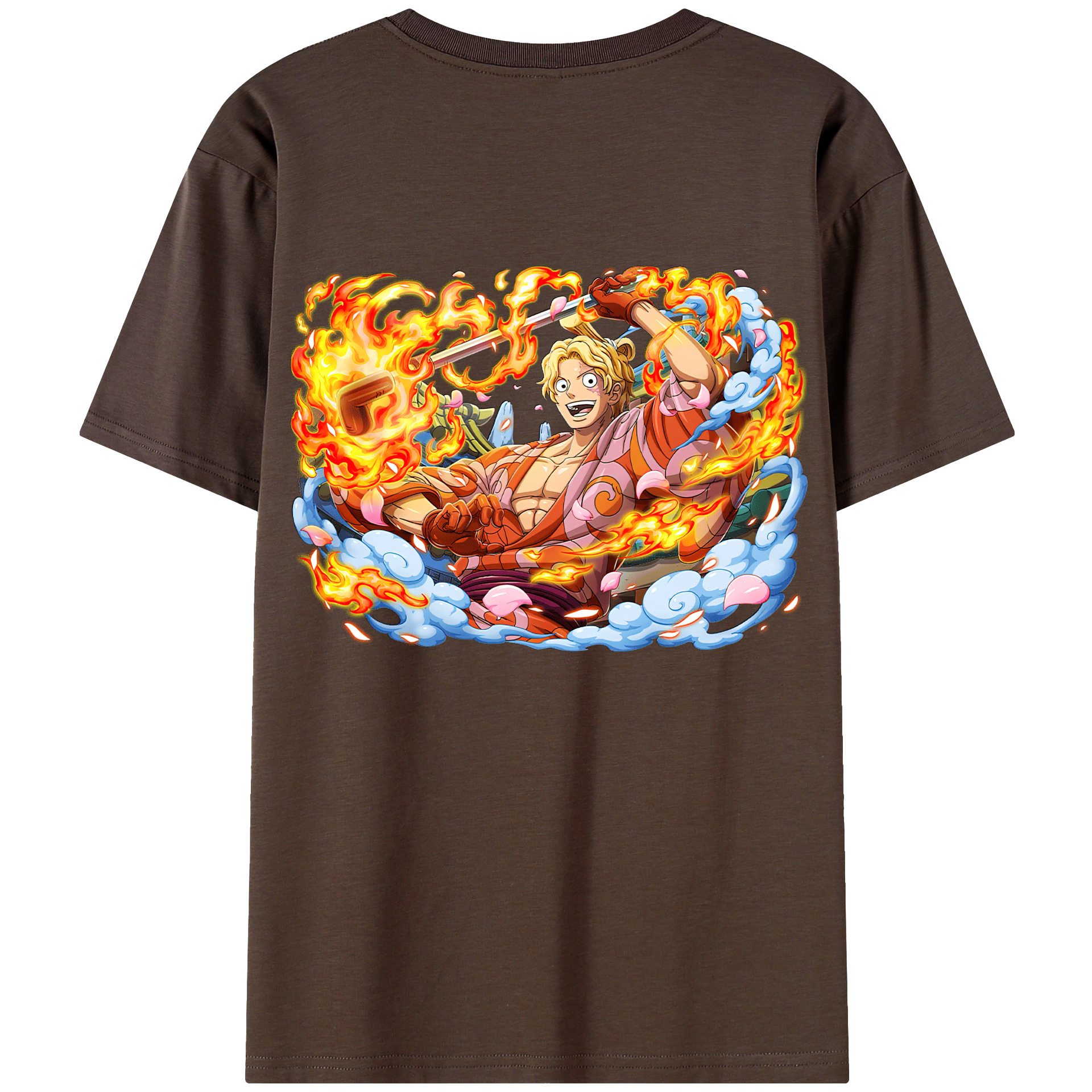 ワンピース サンジ ONE PIECE Sanji 綿100％半袖Tシャツ（背面プリント）