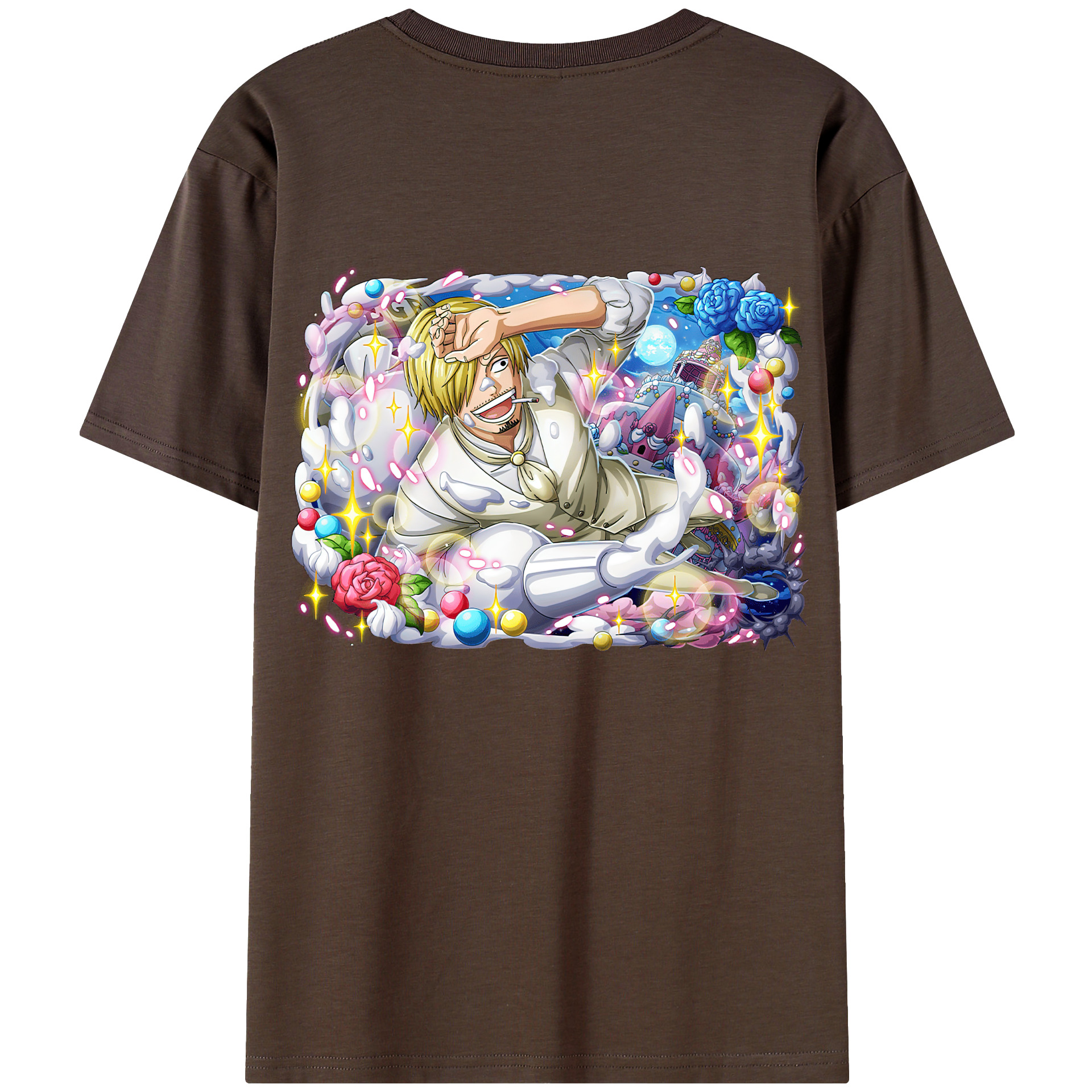 ワンピース サンジ ONE PIECE Sanji 綿100％半袖Tシャツ（背面プリント）