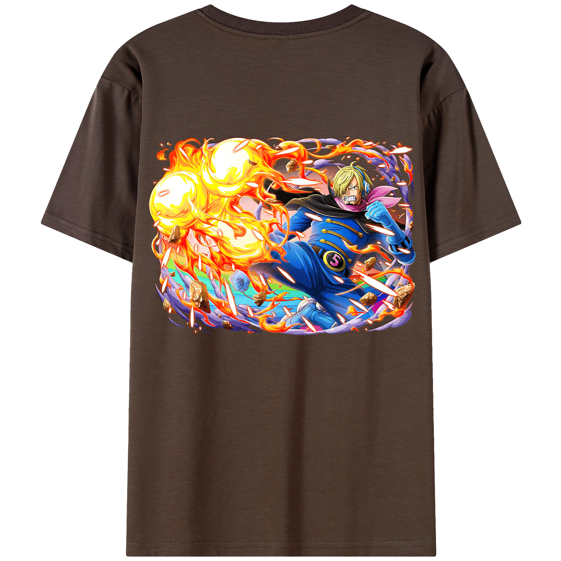 ワンピース サンジ ONE PIECE Sanji 綿100％半袖Tシャツ（背面プリント）