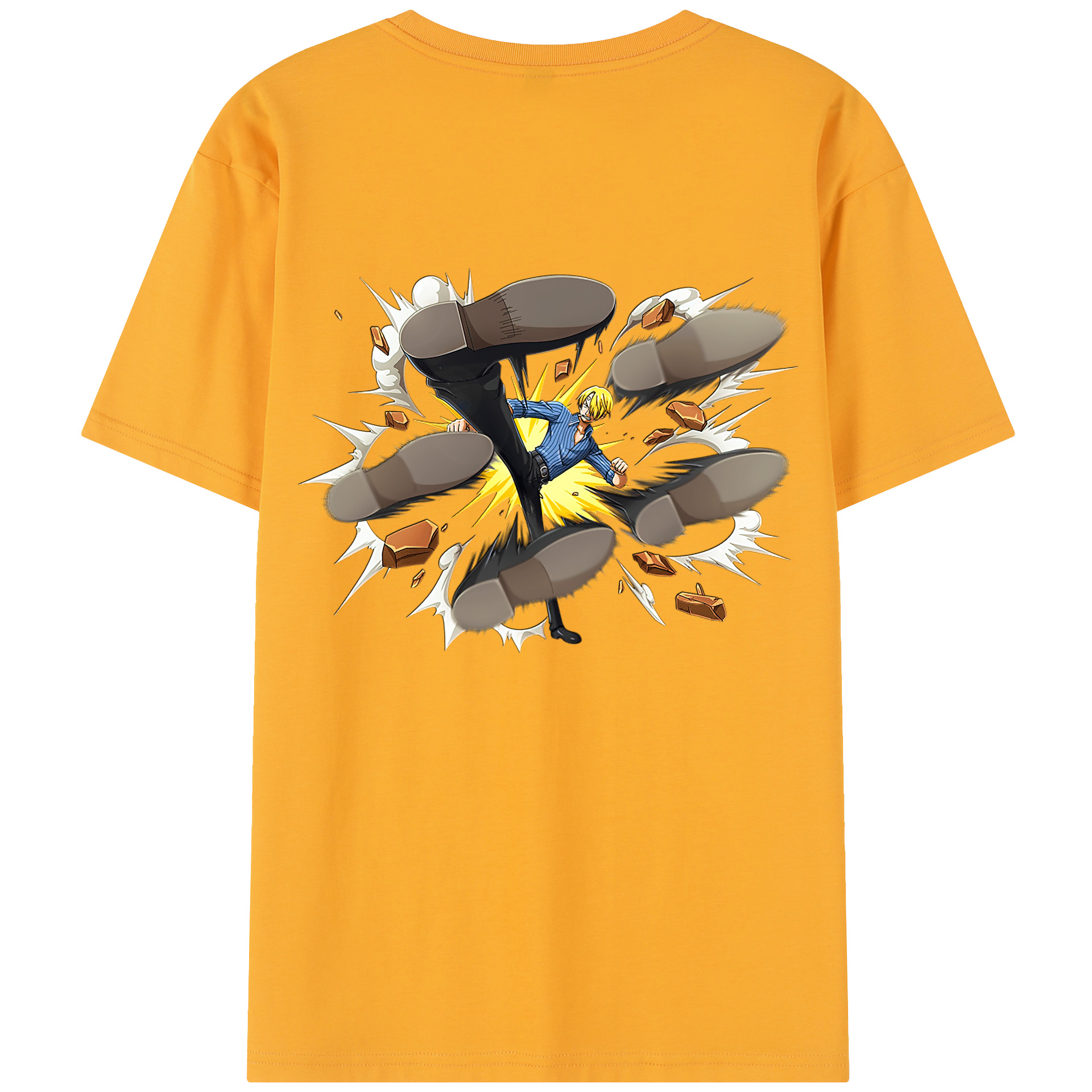 ワンピース サンジ ONE PIECE Sanji 綿100％半袖Tシャツ（背面プリント）