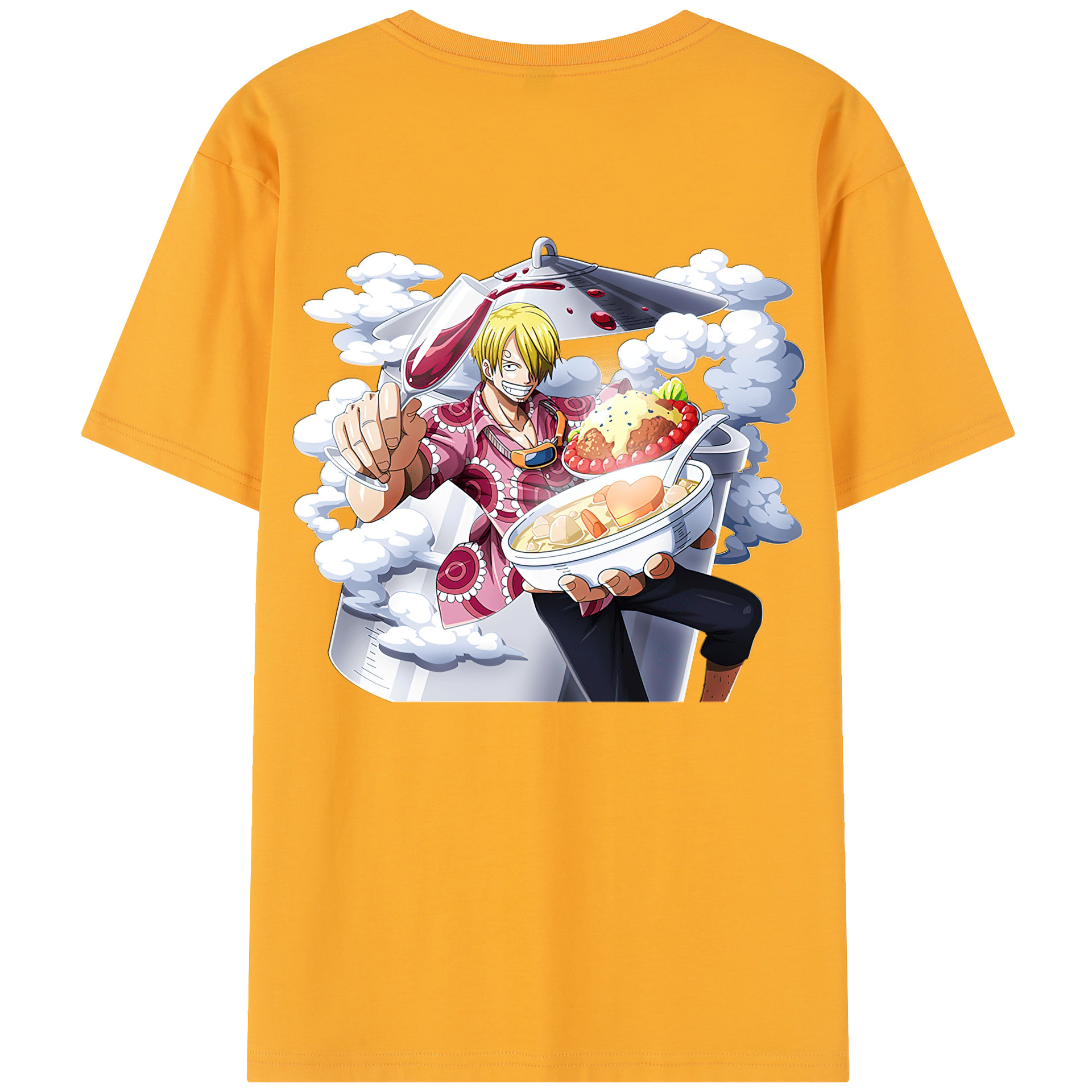ワンピース サンジ ONE PIECE Sanji 綿100％半袖Tシャツ（背面プリント）