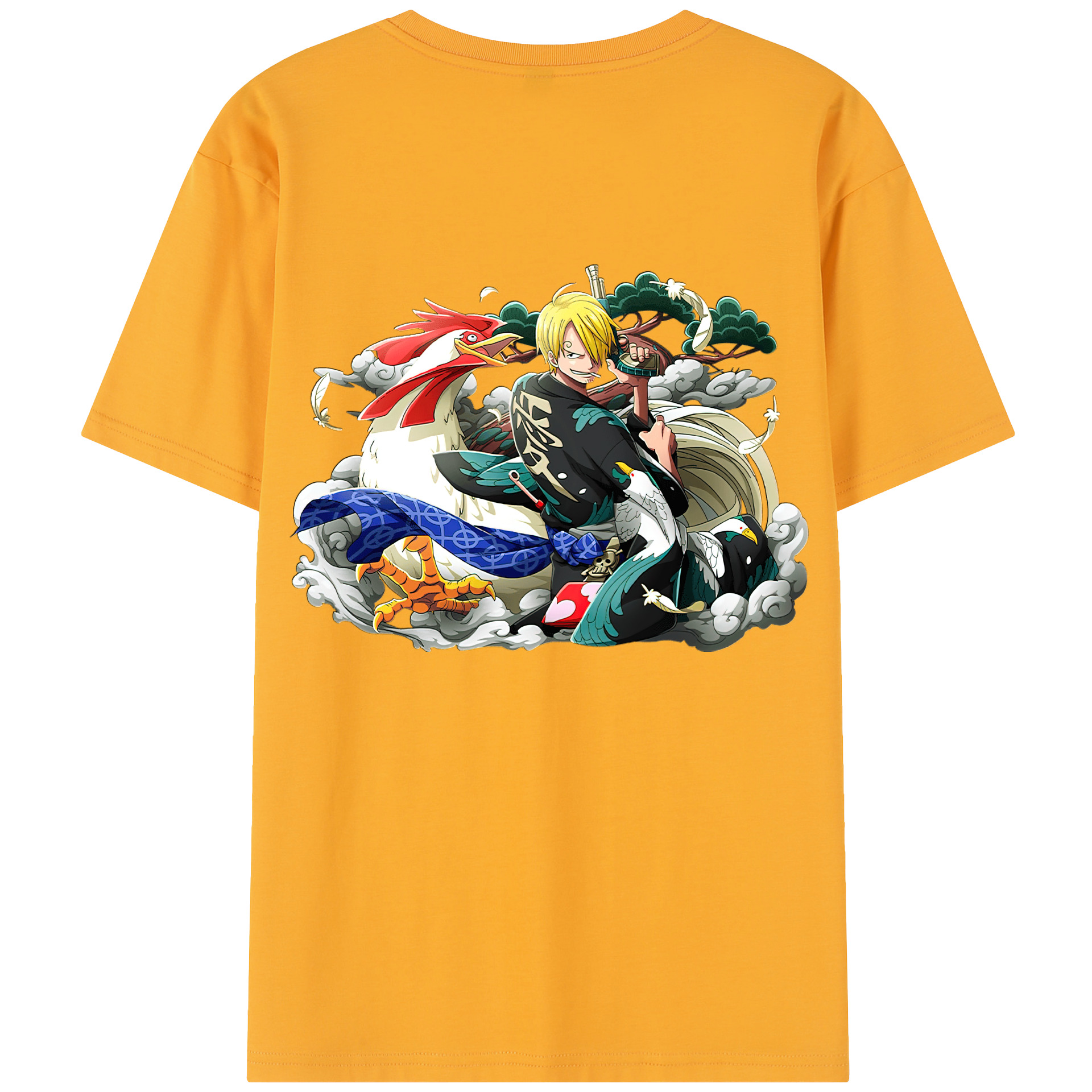 ワンピース サンジ ONE PIECE Sanji 綿100％半袖Tシャツ（背面プリント）