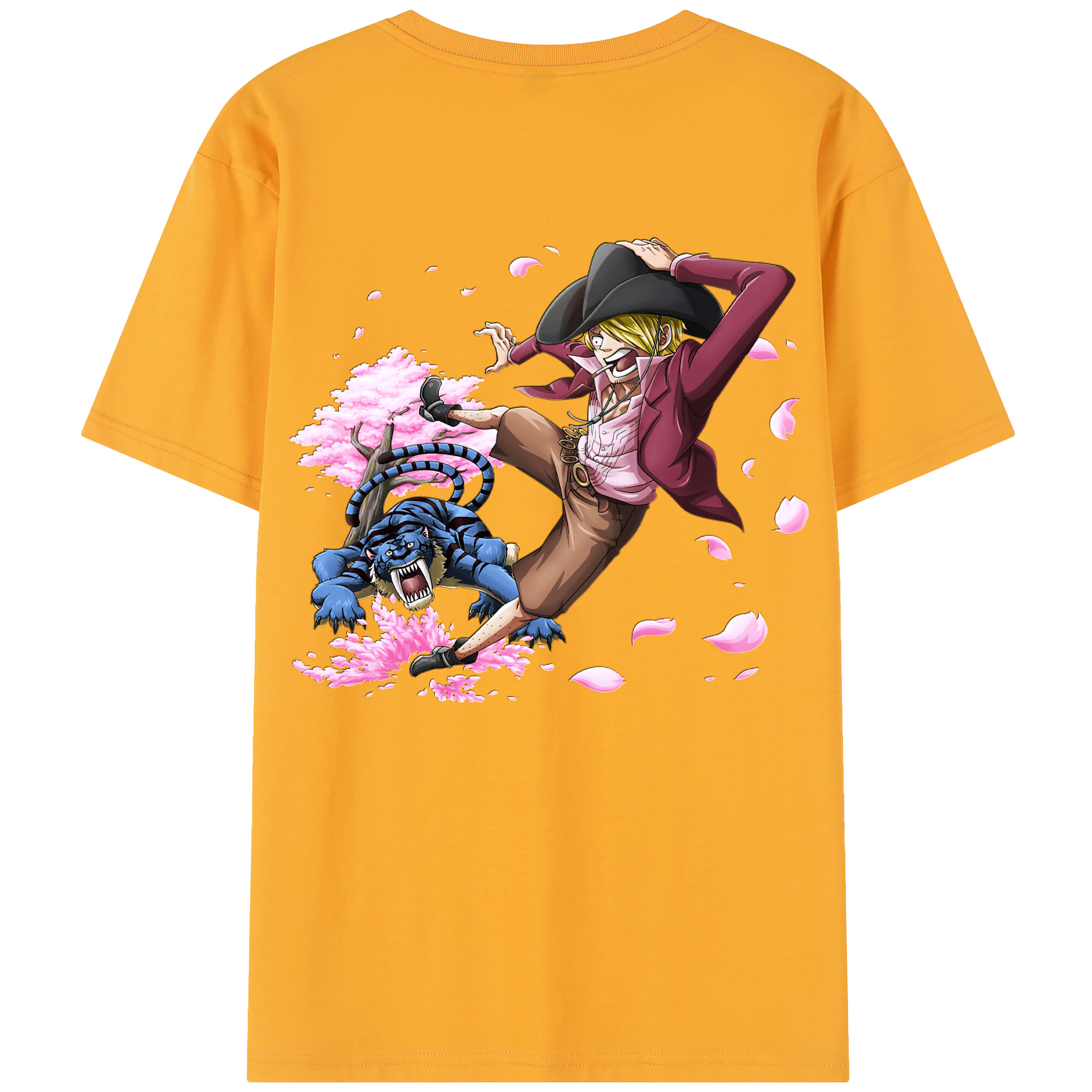 ワンピース サンジ ONE PIECE Sanji 綿100％半袖Tシャツ（背面プリント）